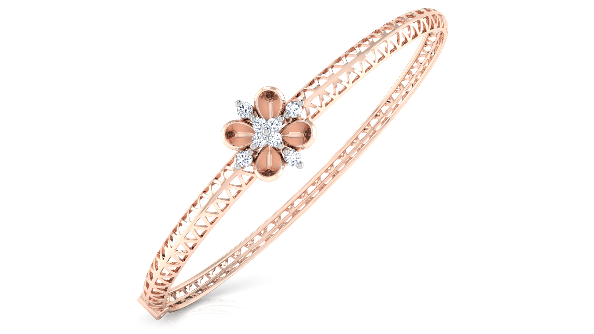 Designer Trendy 18k Gold Kada Bracelet for Girls and Women