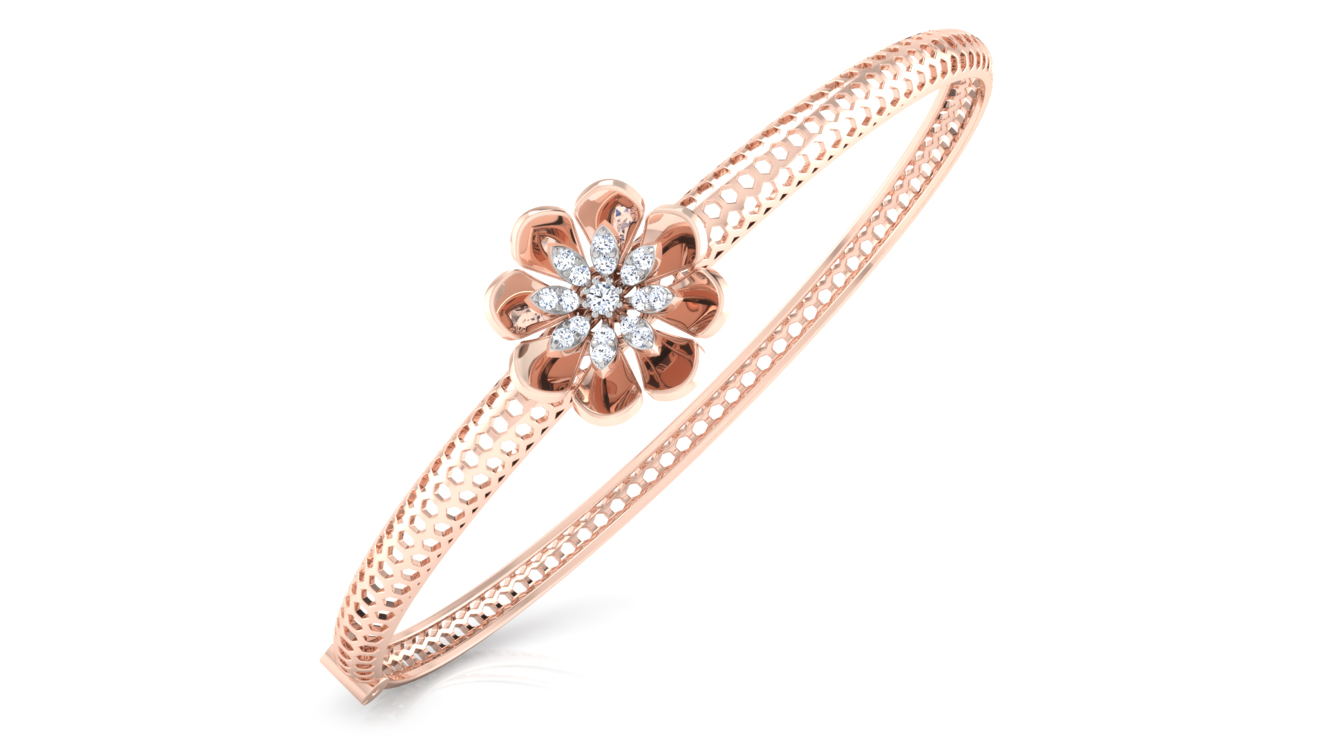 Designer Trendy 18k Gold Kada Bracelet for Girls and Women