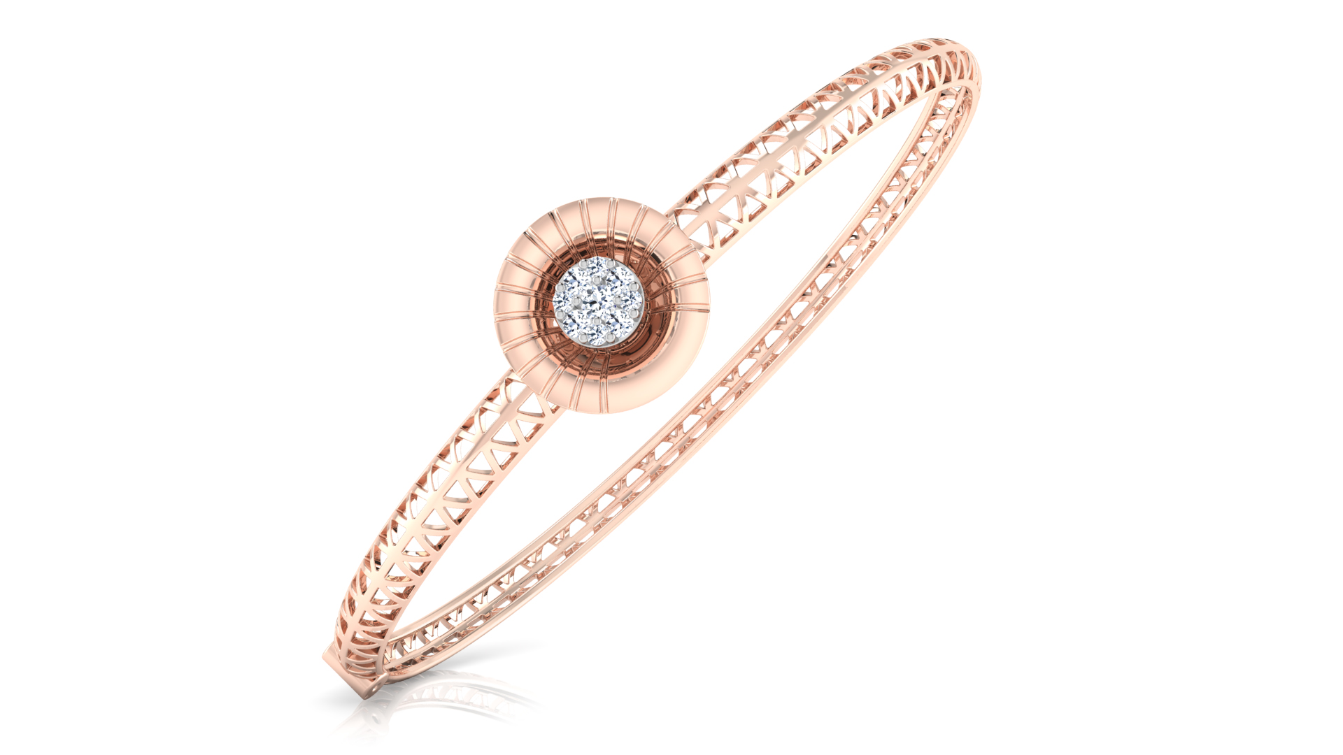 Designer Trendy 18k Gold Kada Bracelet for Girls and Women