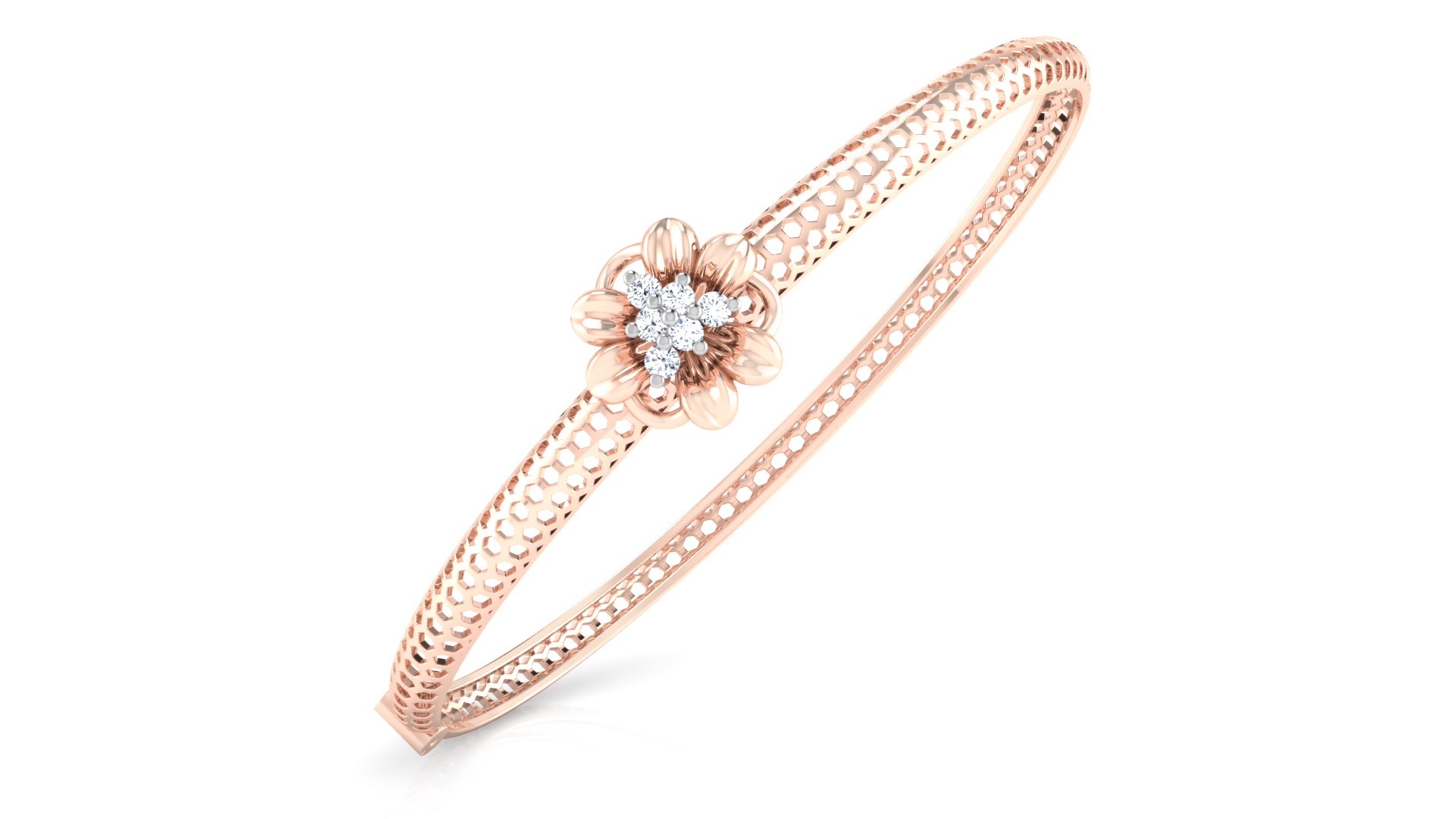 Designer Trendy 18k Gold Kada Bracelet for Girls and Women