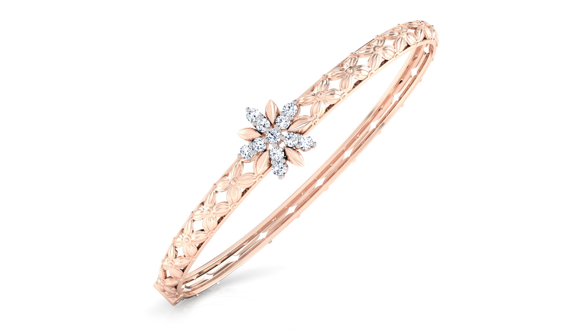 Designer Trendy 18k Gold Kada Bracelet for Girls and Women