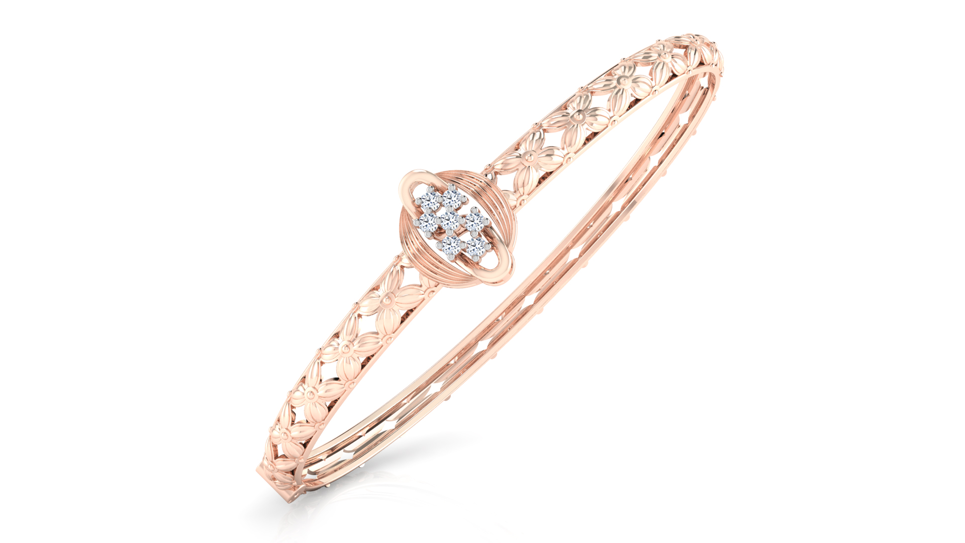 Designer Trendy 18k Gold Kada Bracelet for Girls and Women