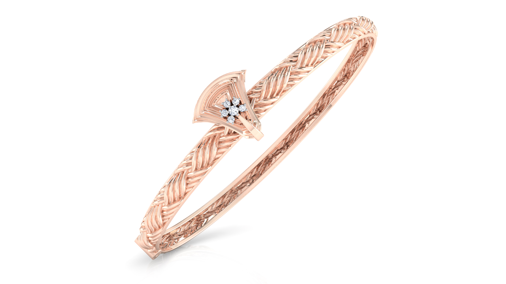 Designer Trendy 18k Gold Kada Bracelet for Girls and Women