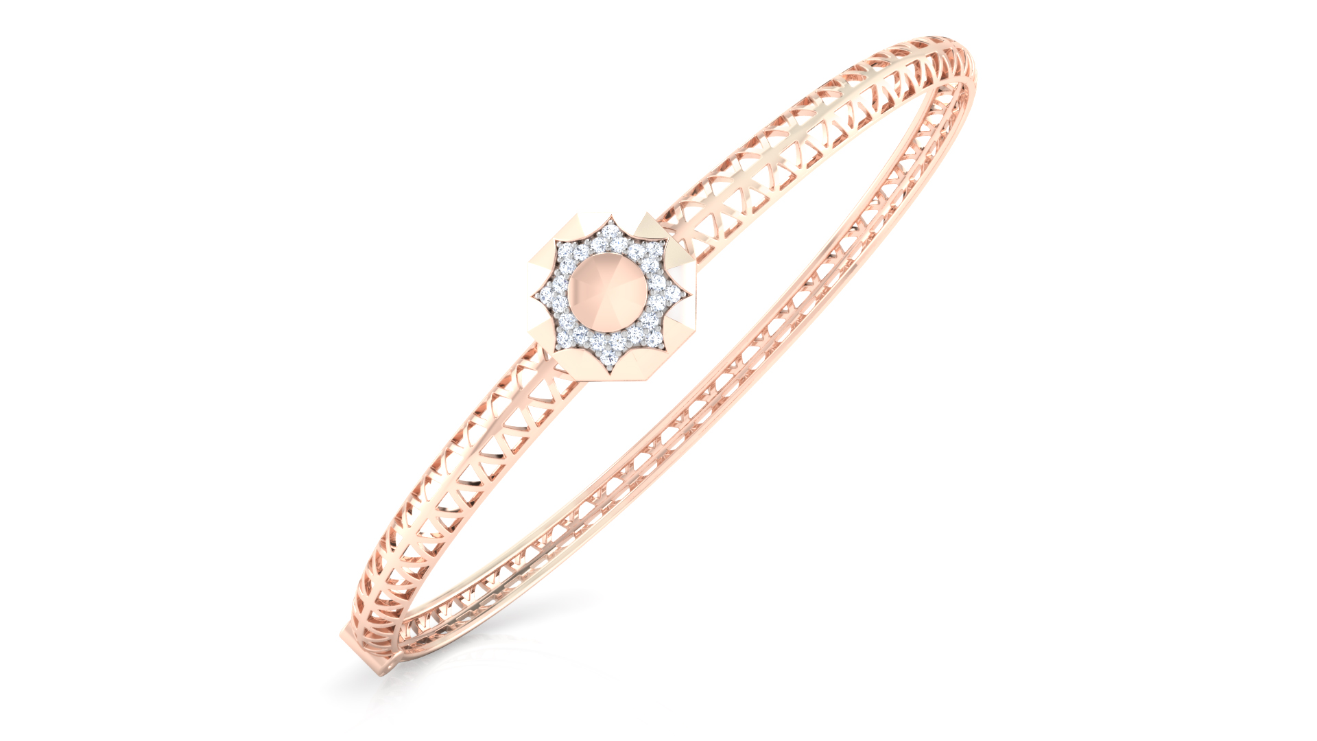 Designer Trendy 18k Gold Kada Bracelet for Girls and Women