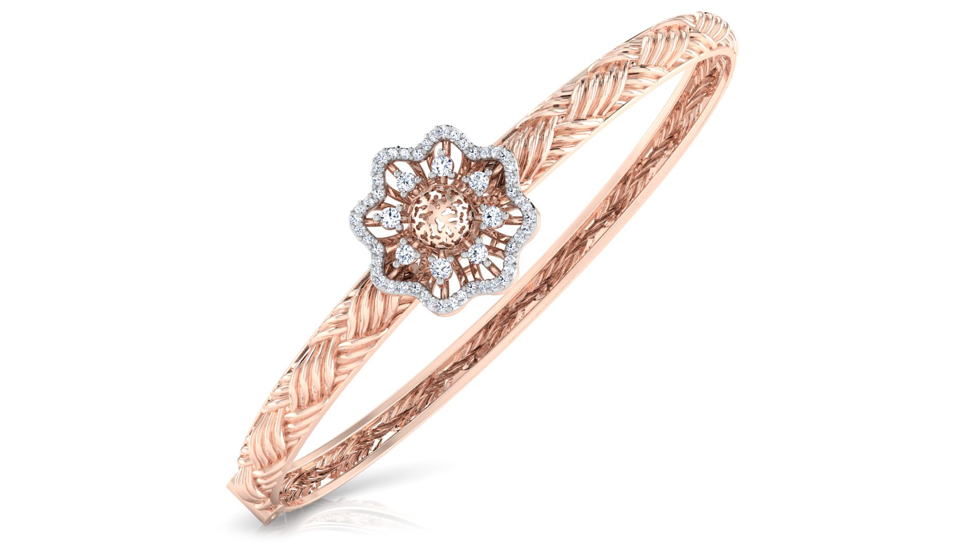 Designer Trendy 18k Gold Kada Bracelet for Girls and Women