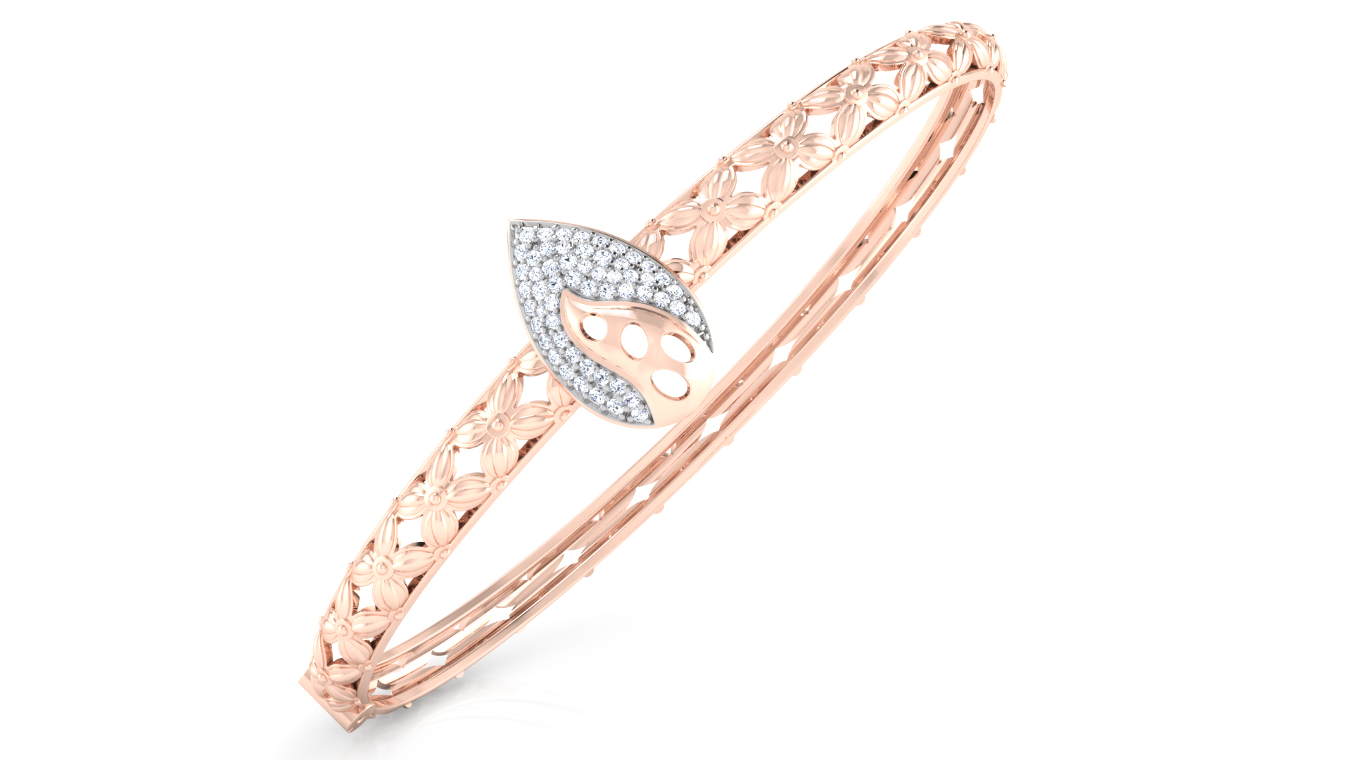 Designer Trendy 18k Gold Kada Bracelet for Girls and Women