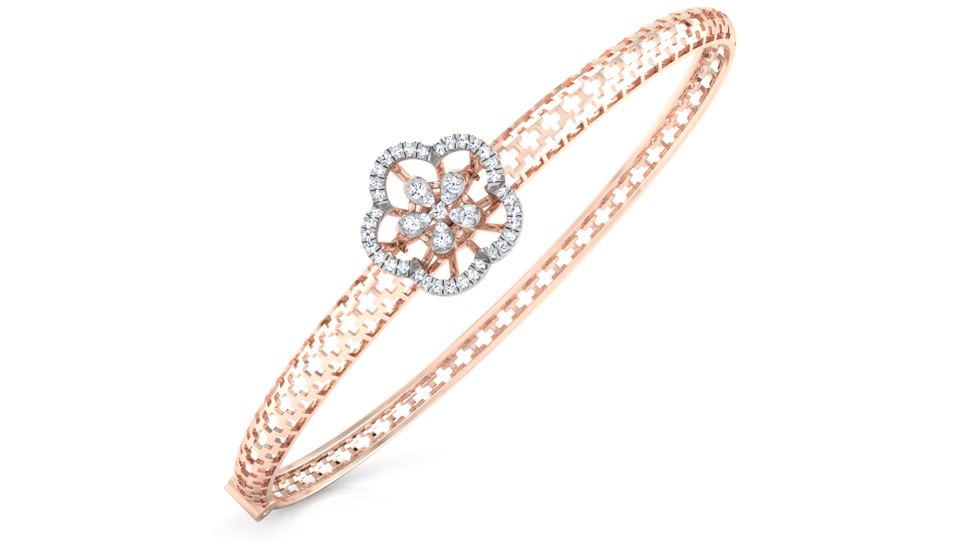 Designer Trendy 18k Gold Kada Bracelet for Girls and Women