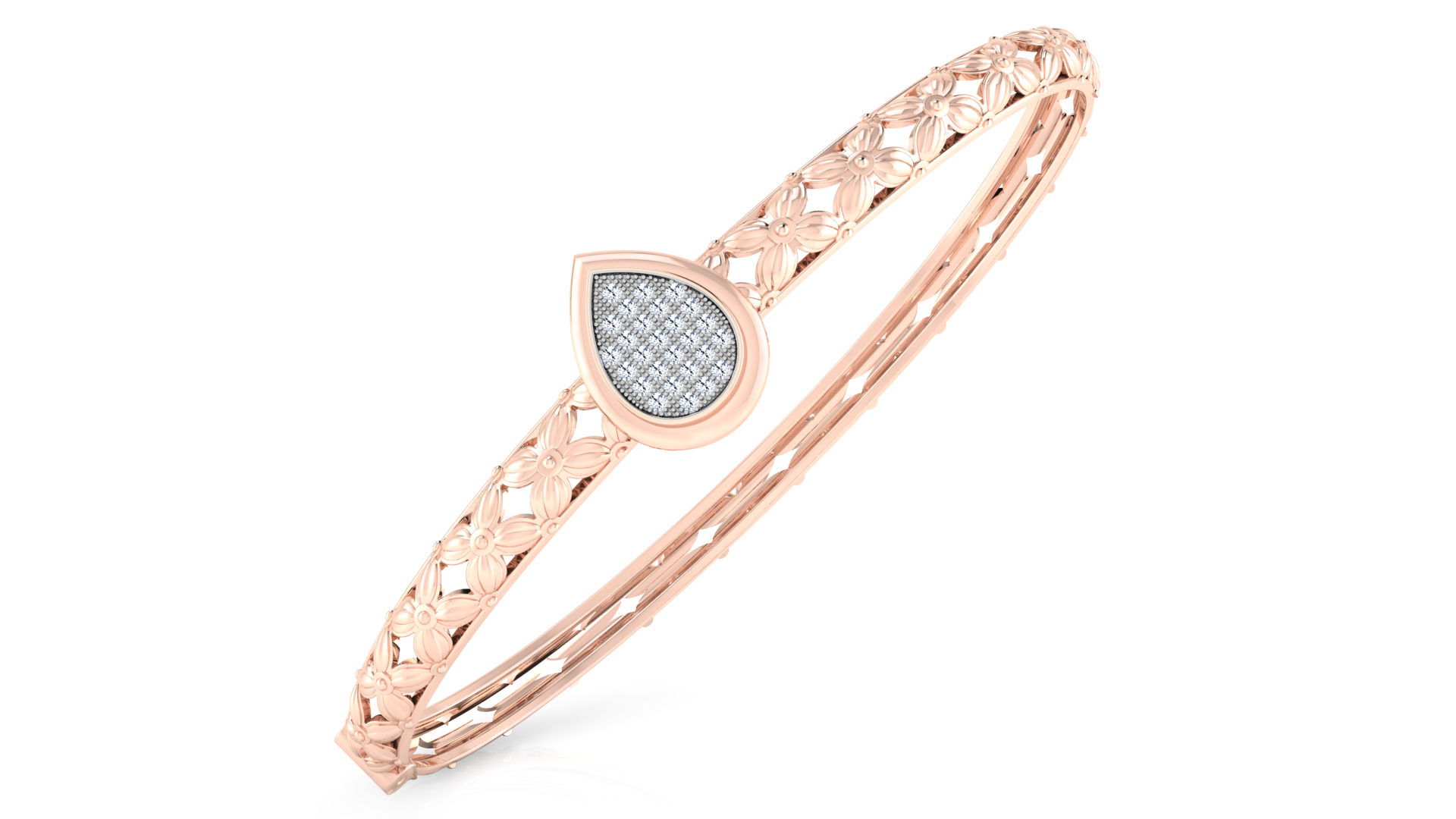 Designer Trendy 18k Gold Kada Bracelet for Girls and Women