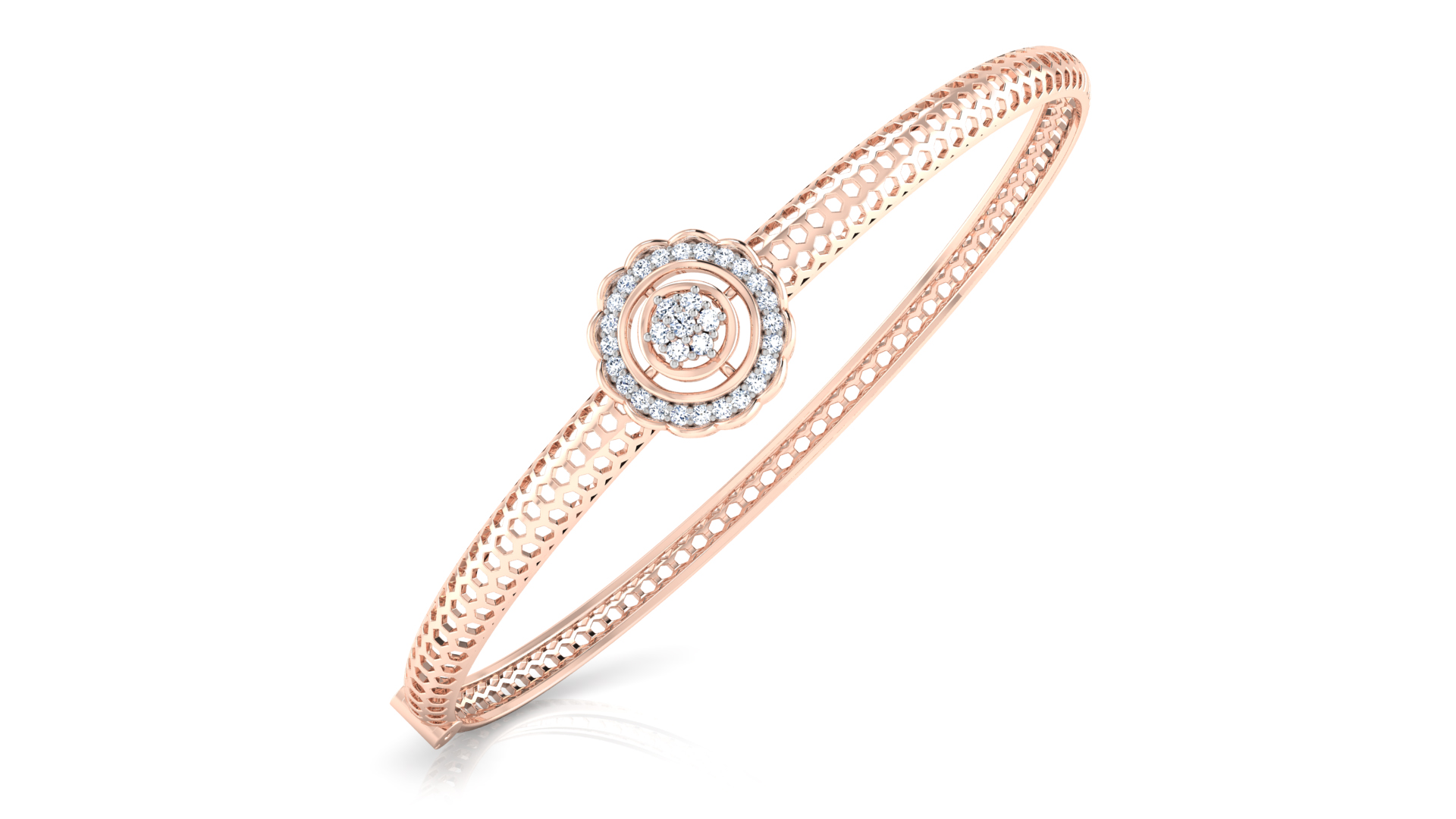 Designer Trendy 18k Gold Kada Bracelet for Girls and Women