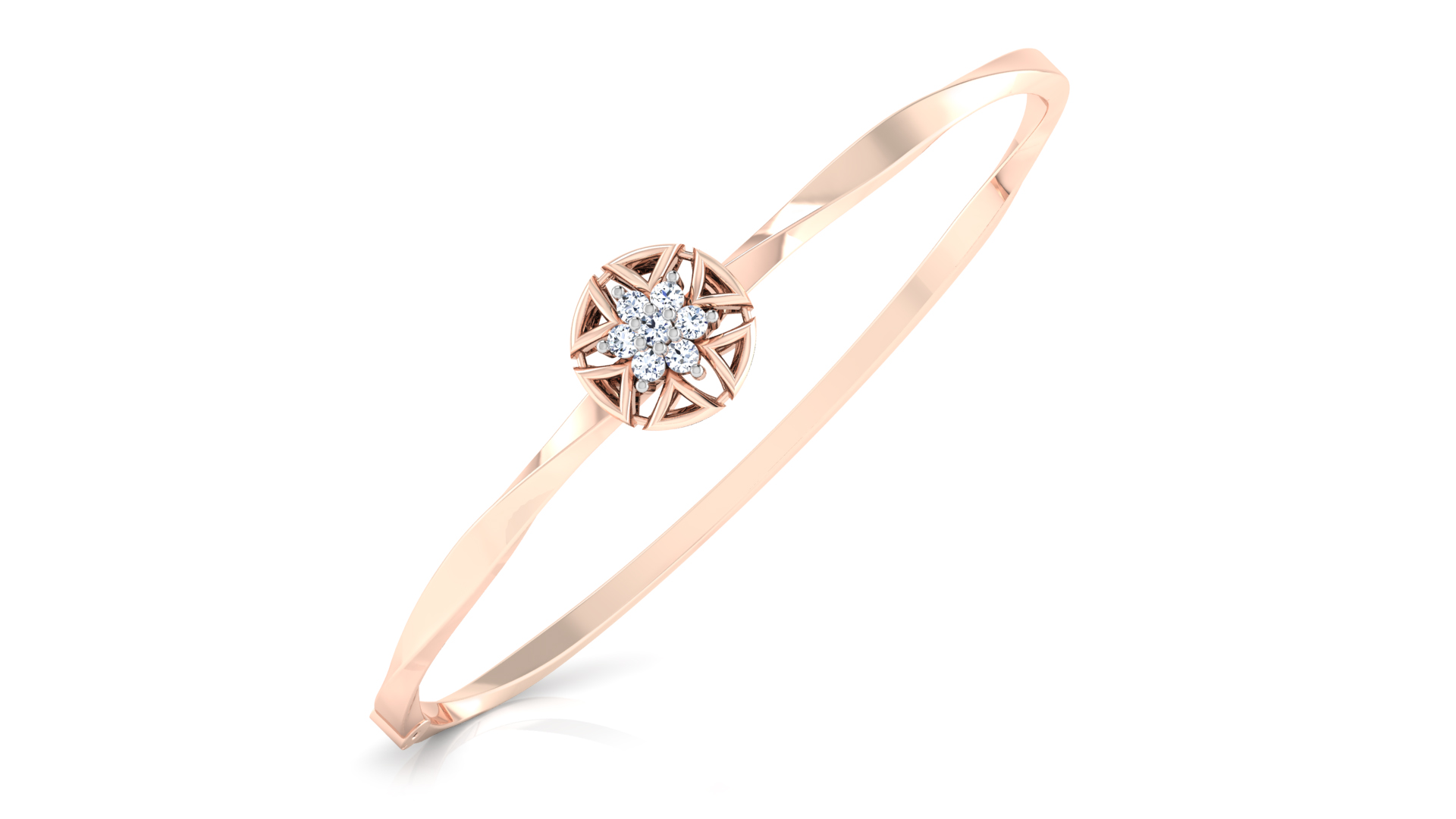 Designer Trendy 18k Gold Kada Bracelet for Girls and Women