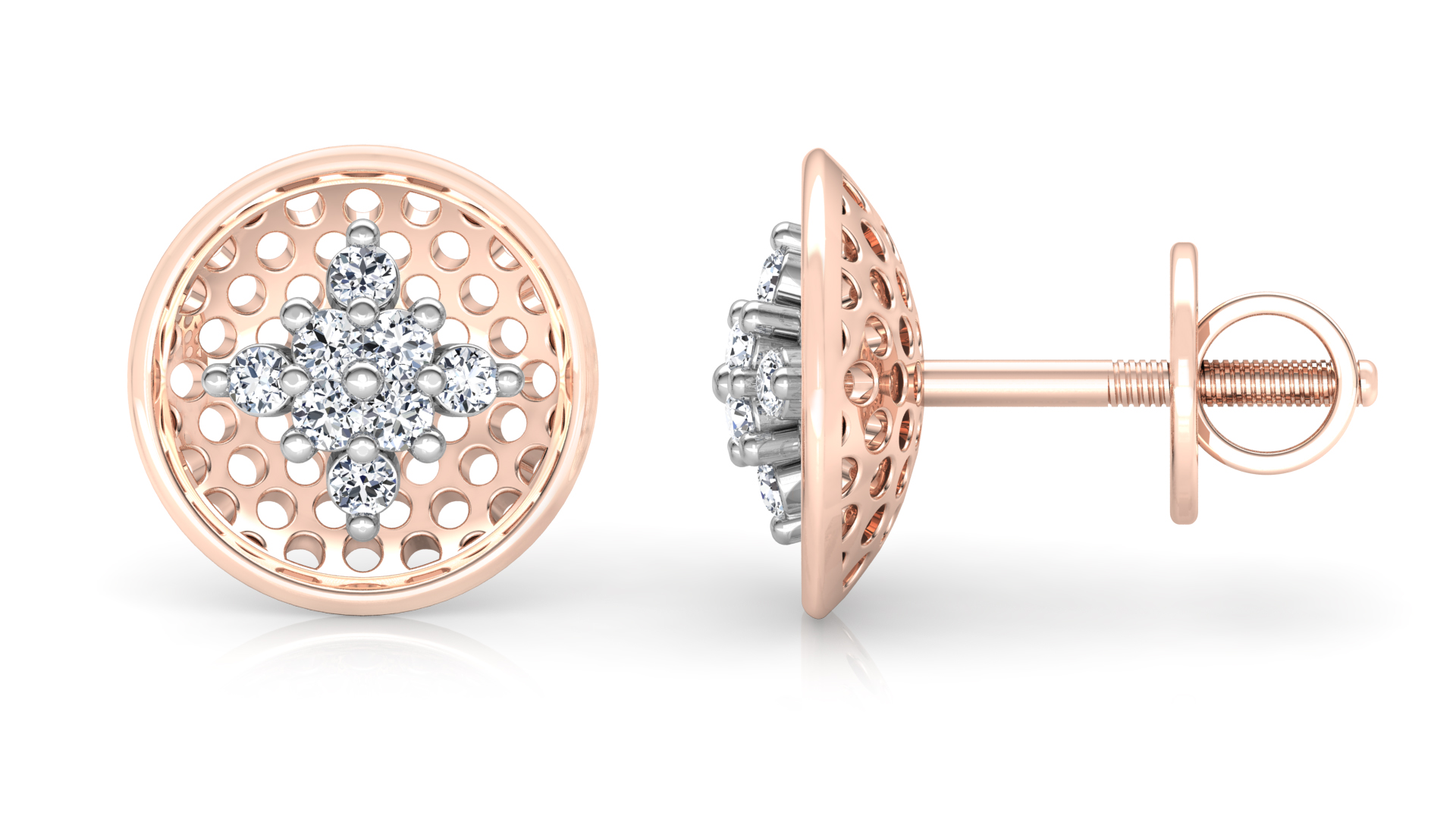 Designer Gold Trendy Diamond Earring