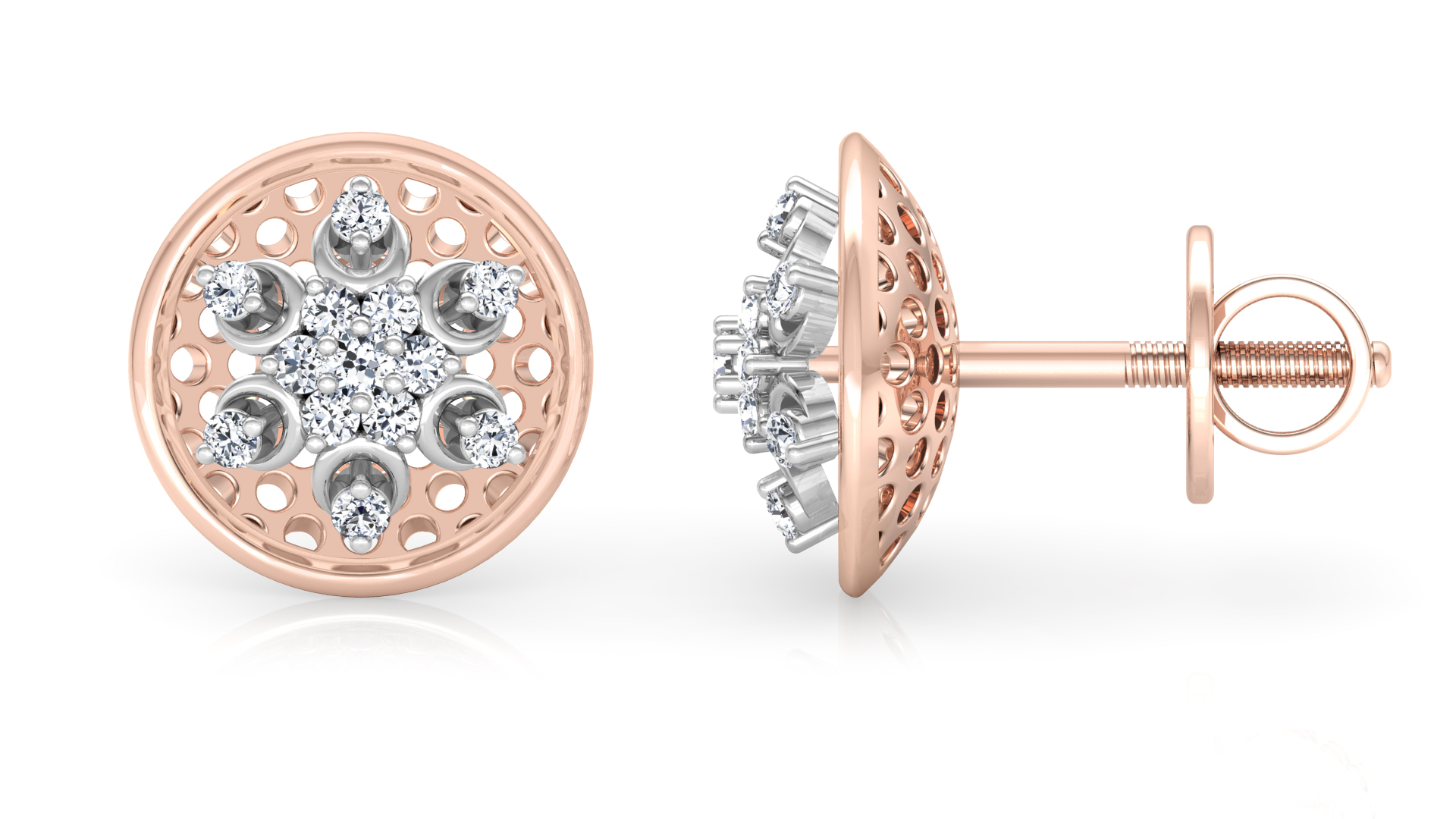 Designer Gold Trendy Diamond Earring