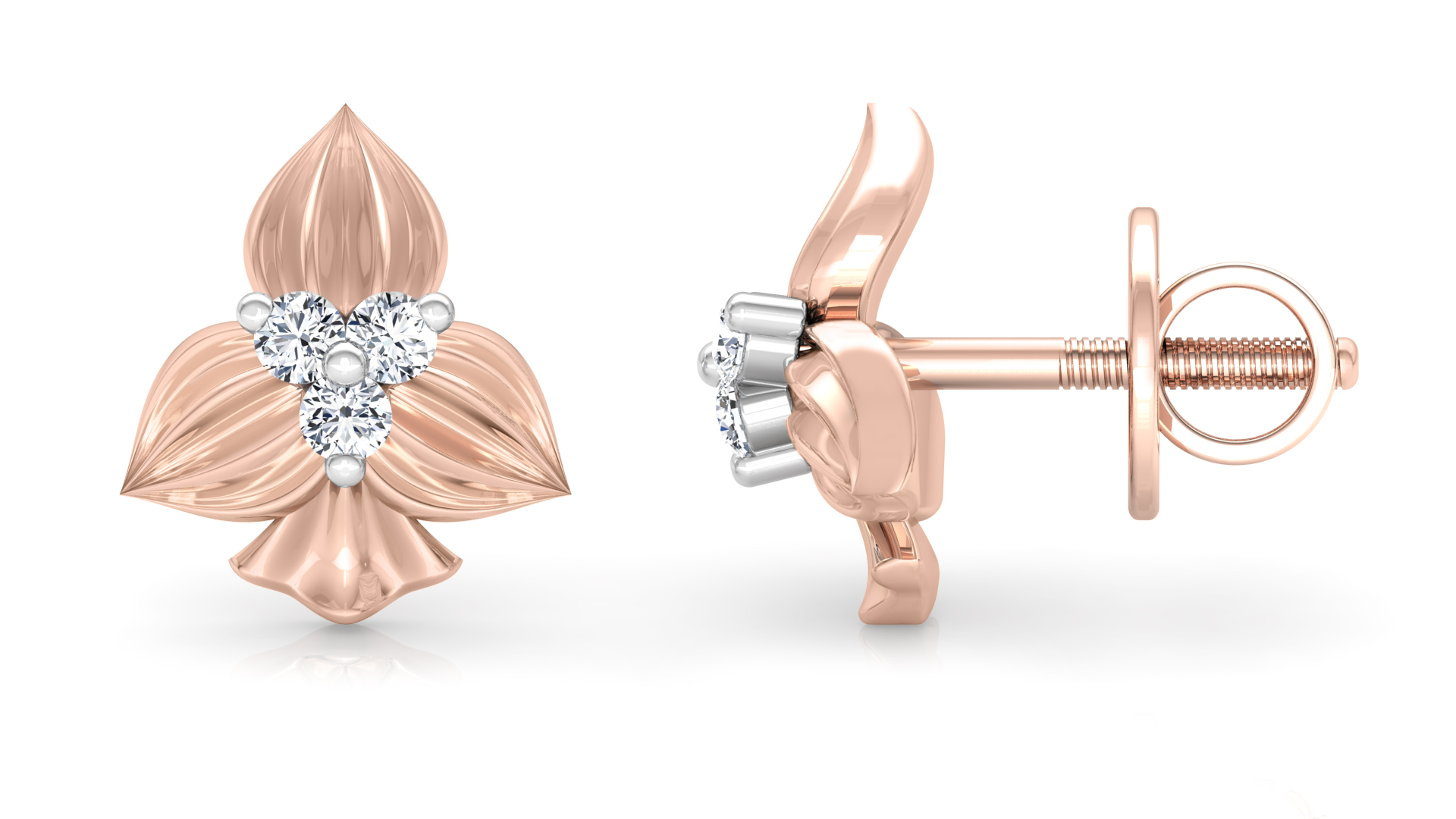 Designer Gold Trendy Diamond Earring