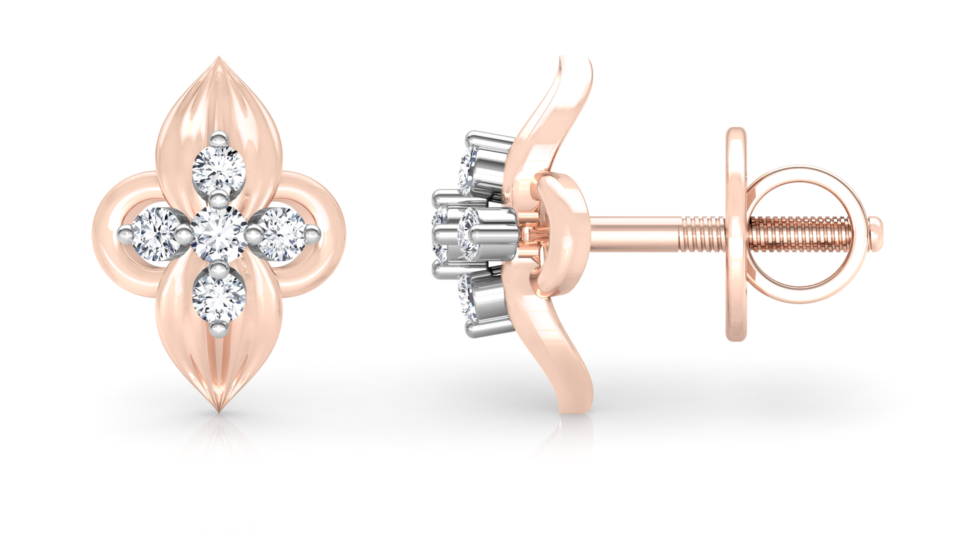 Designer Gold Trendy Diamond Earring