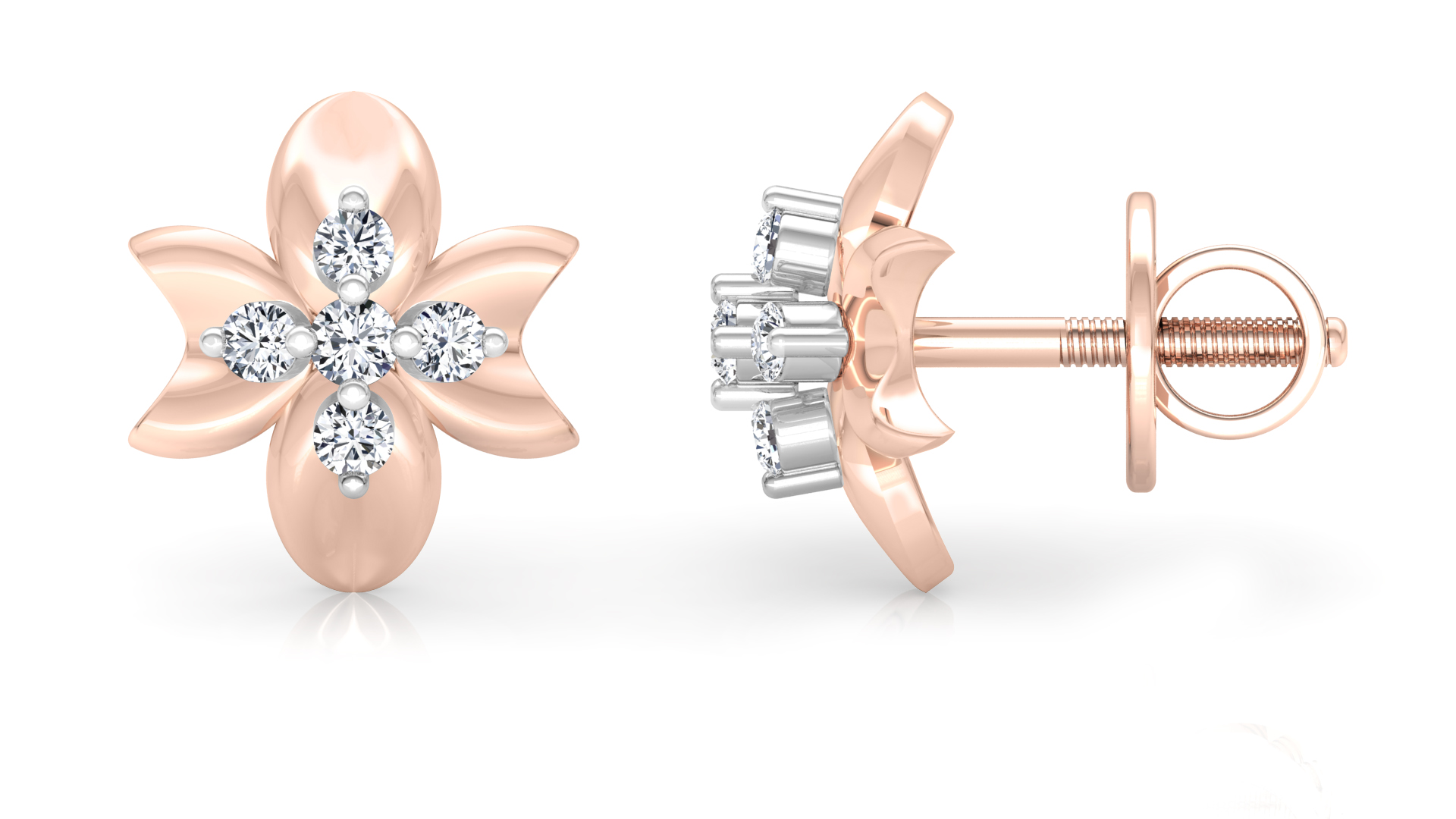 Designer Gold Trendy Diamond Earring