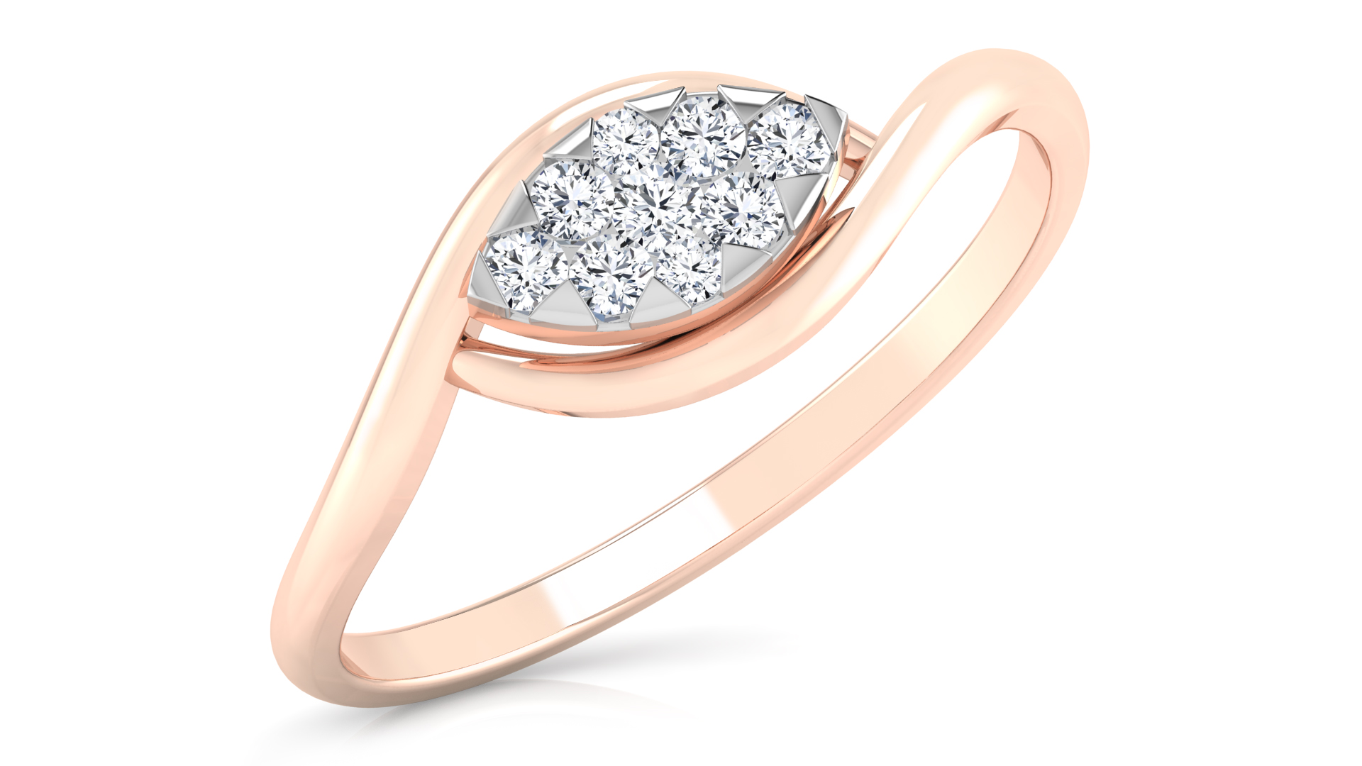Designer Stylish 18 K Gold Diamond Ring for Women and Girls