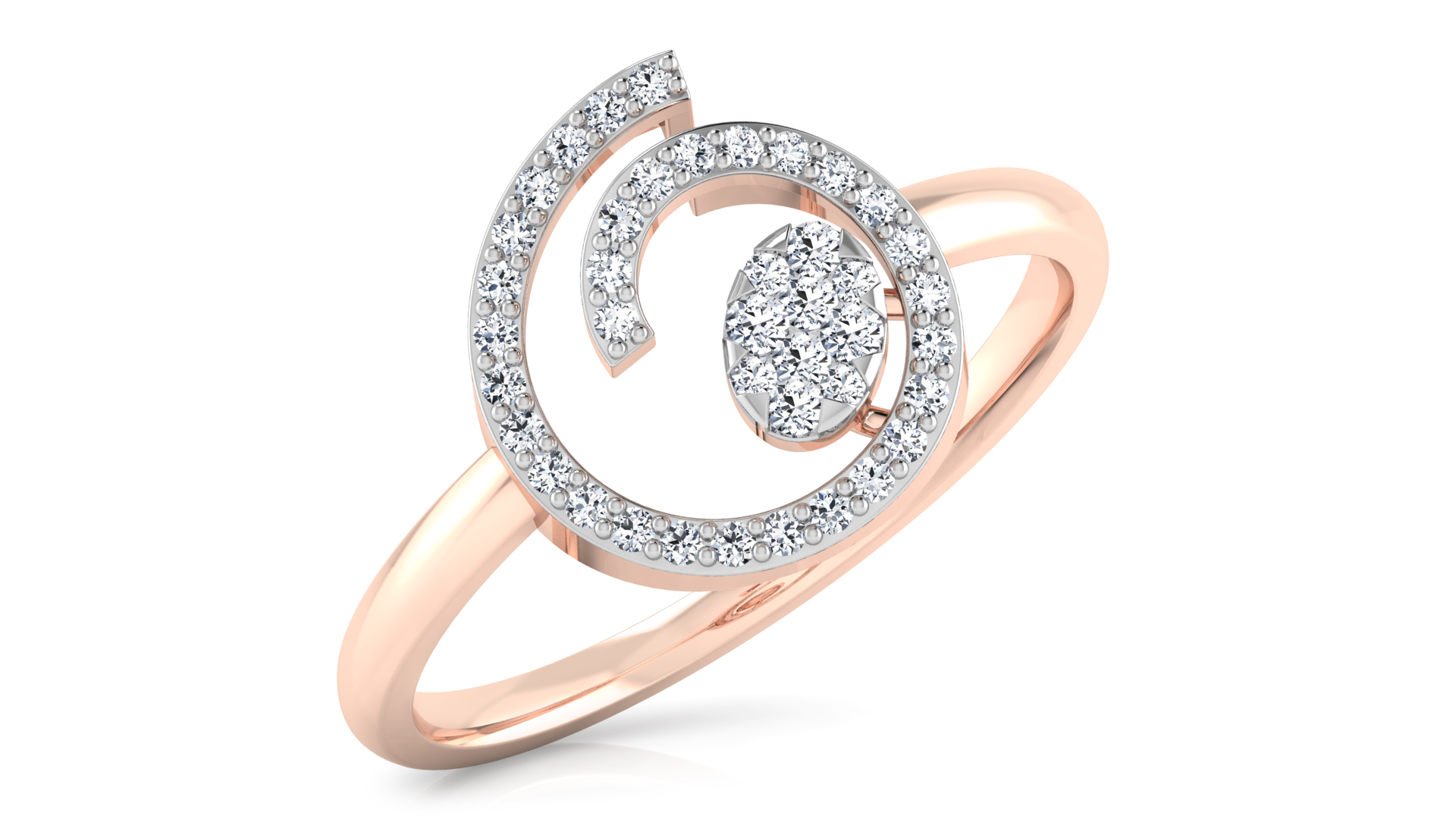 Designer Stylish 18 K Gold Diamond Ring for Women and Girls