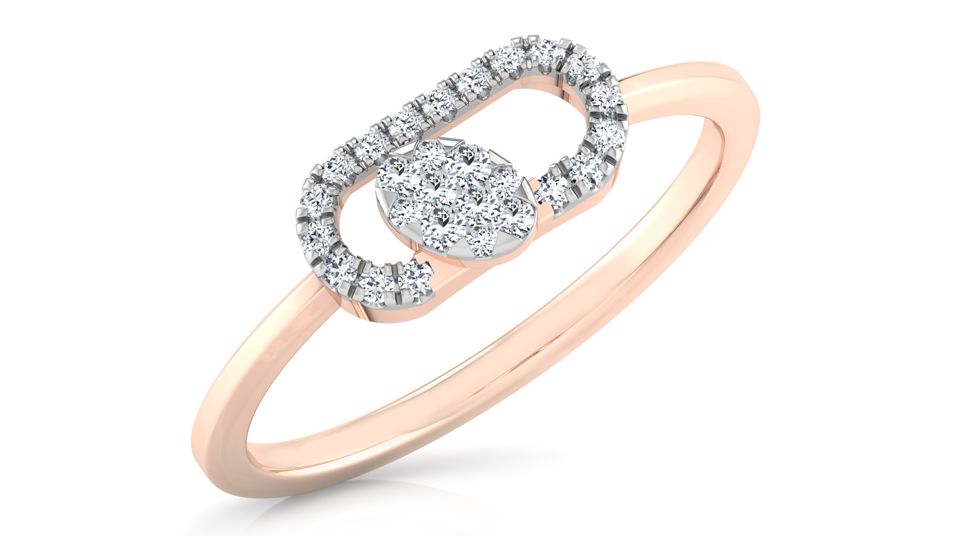 Designer Stylish 18 K Gold Diamond Ring for Women and Girls