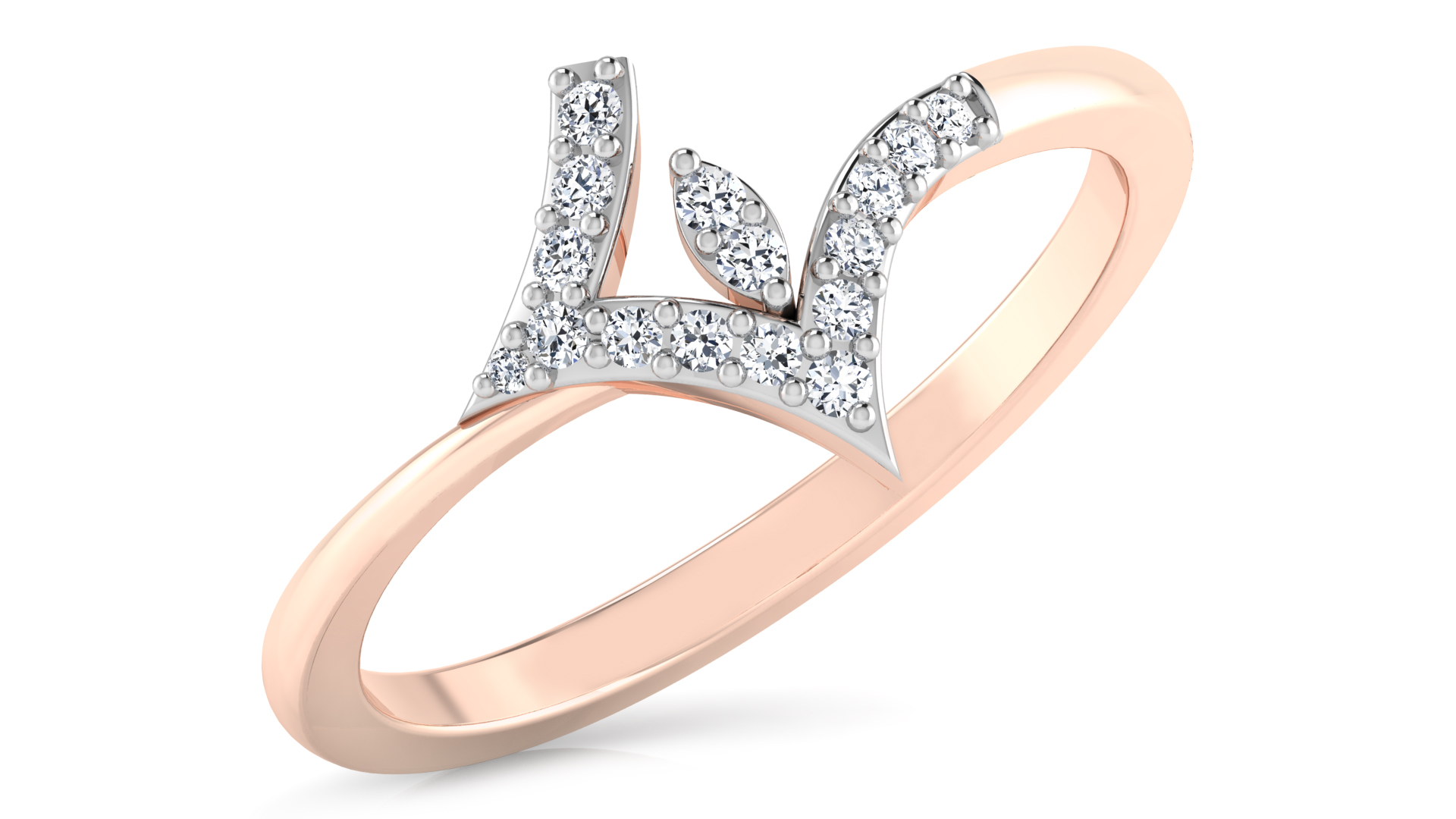 Designer Stylish 18 K Gold Diamond Ring for Women and Girls