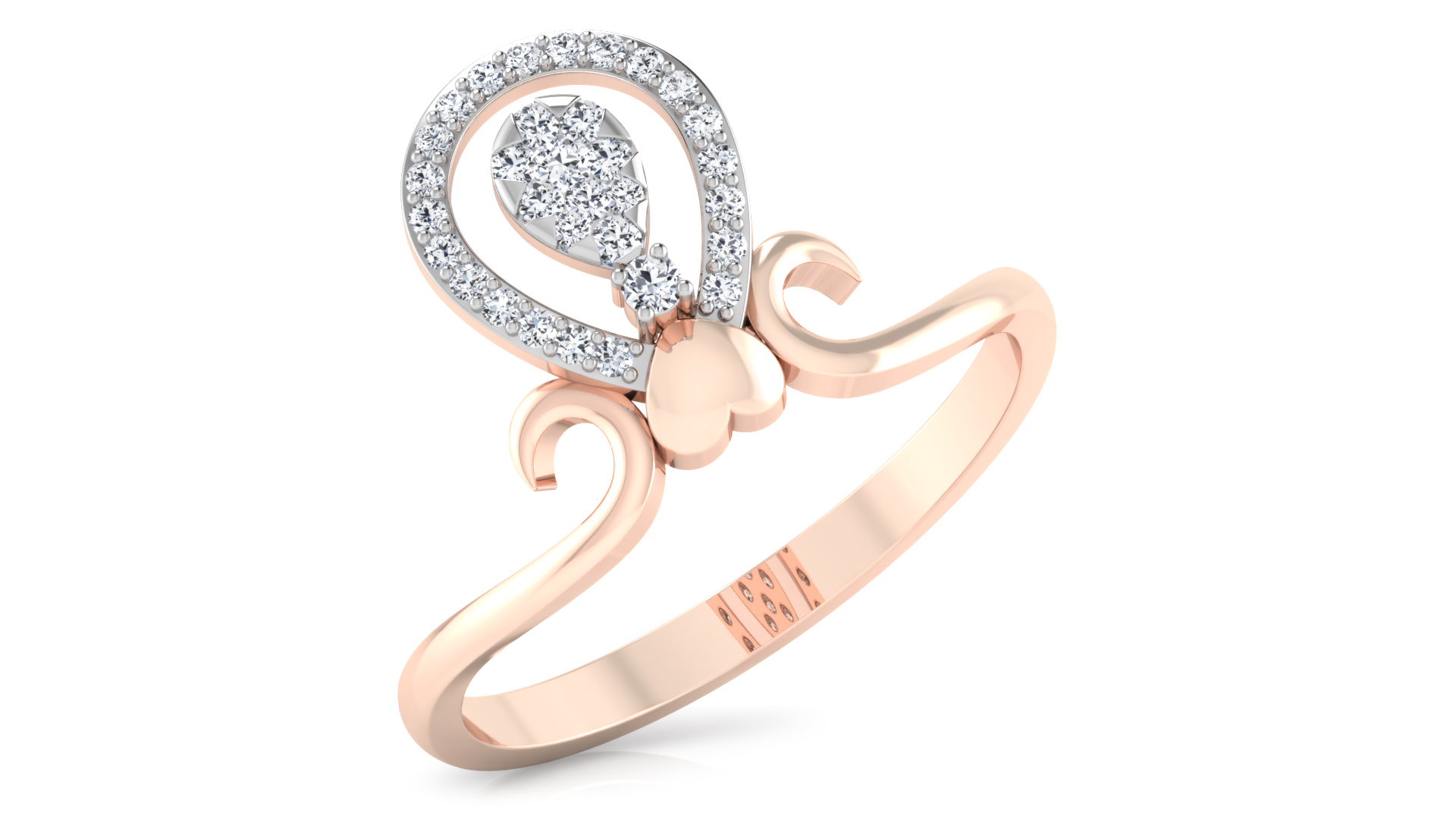 Designer Stylish 18 K Gold Diamond Ring for Women and Girls