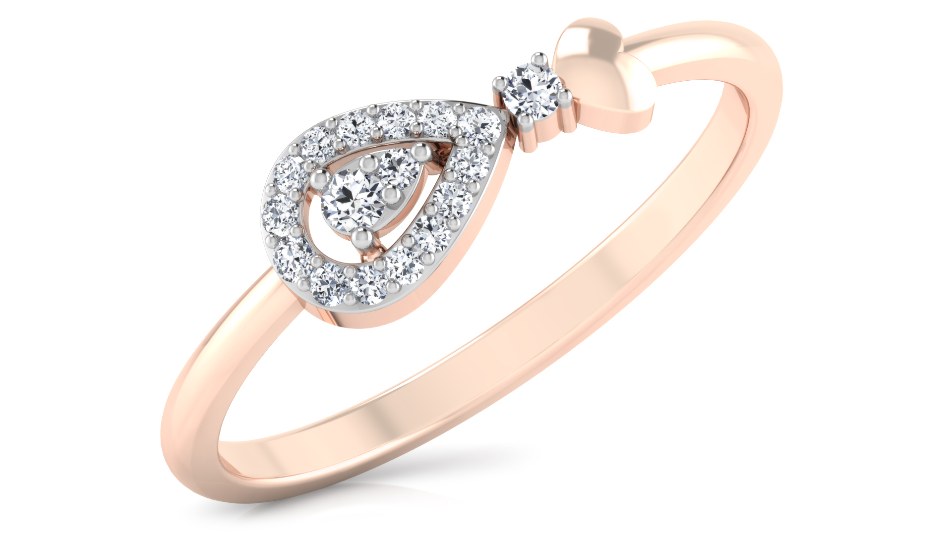 Designer Stylish 18 K Gold Diamond Ring for Women and Girls