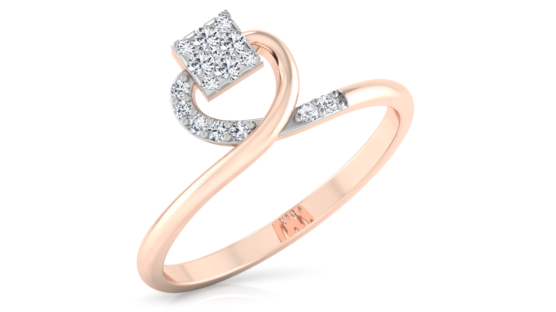 Designer Stylish 18 K Gold Diamond Ring for Women and Girls