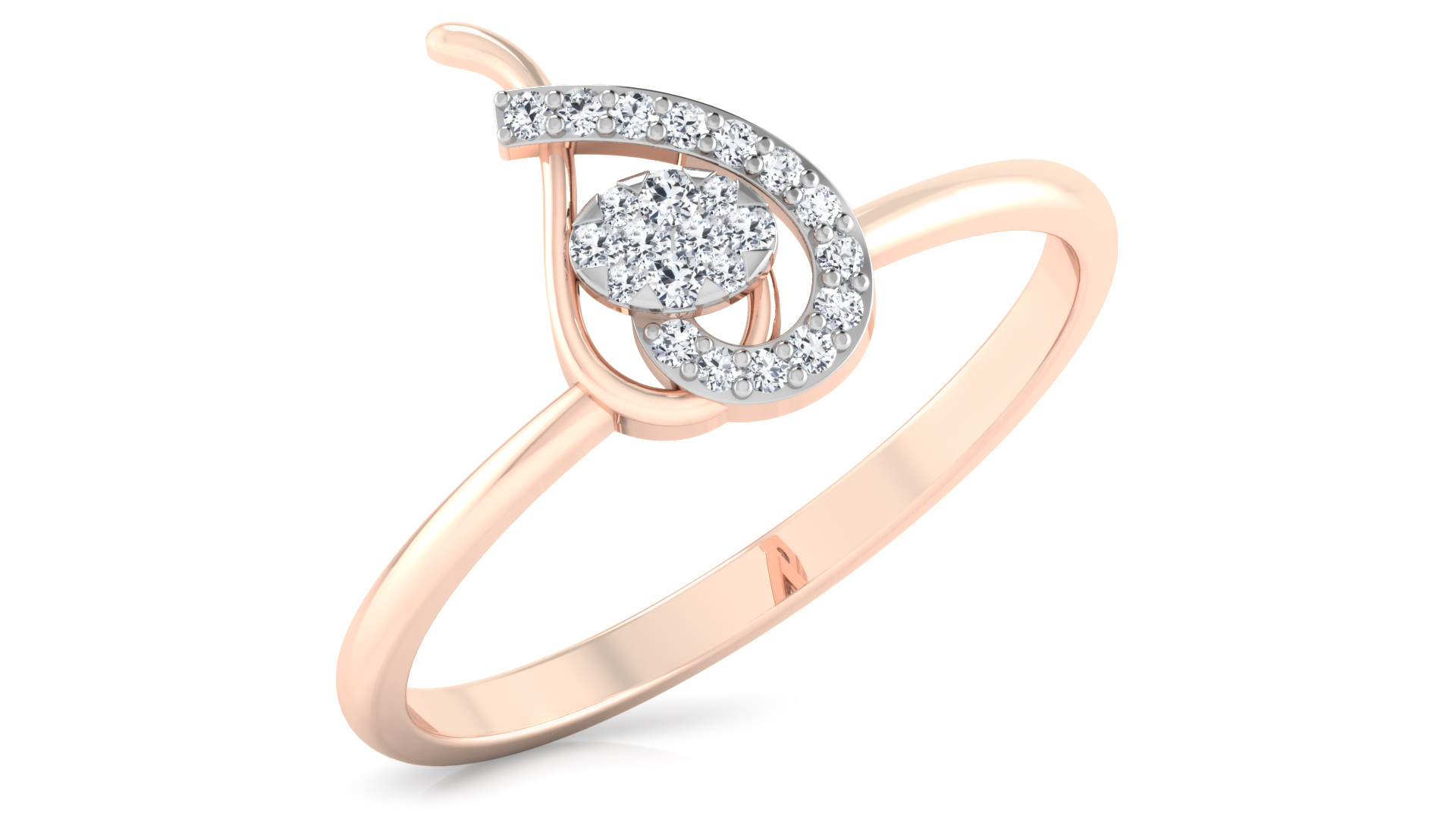 Designer Stylish 18 K Gold Diamond Ring for Women and Girls