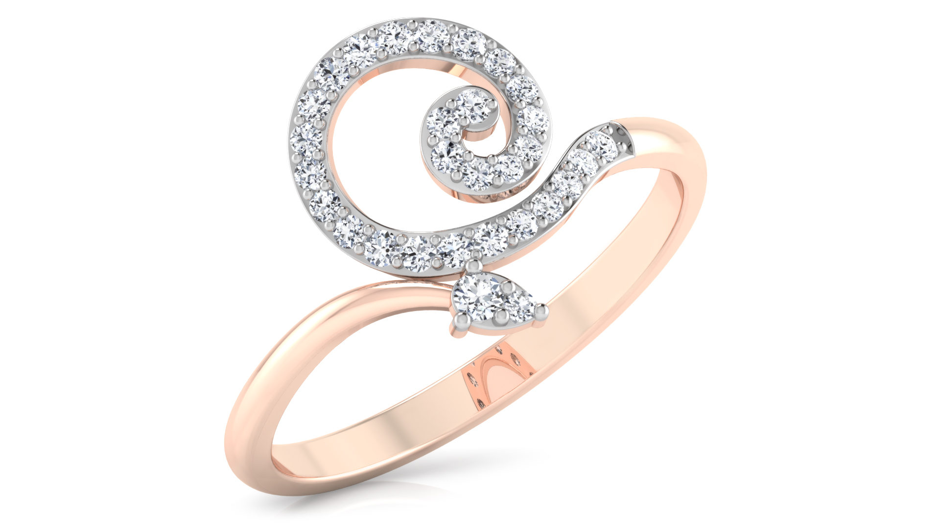 Designer Stylish 18 K Gold Diamond Ring for Women and Girls