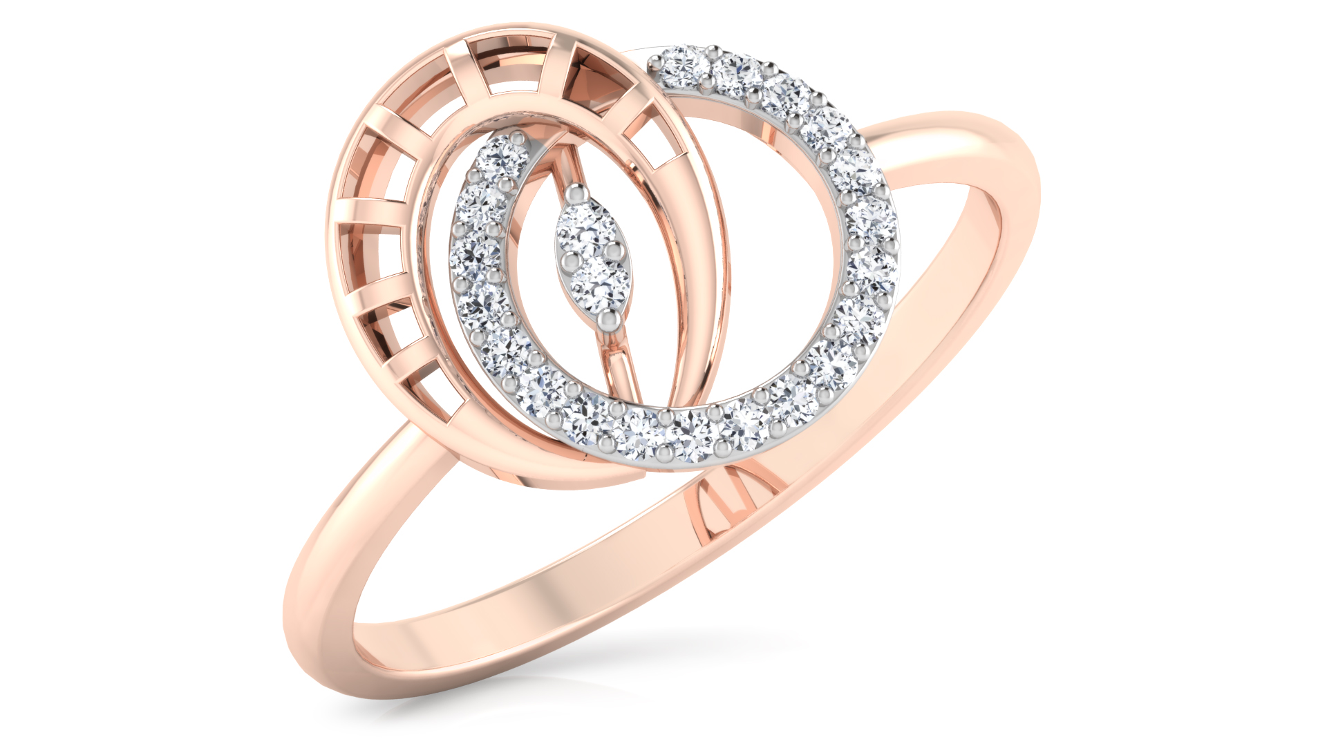 Designer Stylish 18 K Gold Diamond Ring for Women and Girls