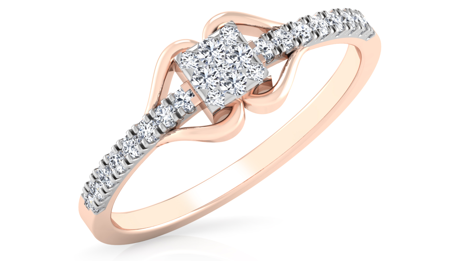 Designer Stylish 18 K Gold Diamond Ring for Women and Girls