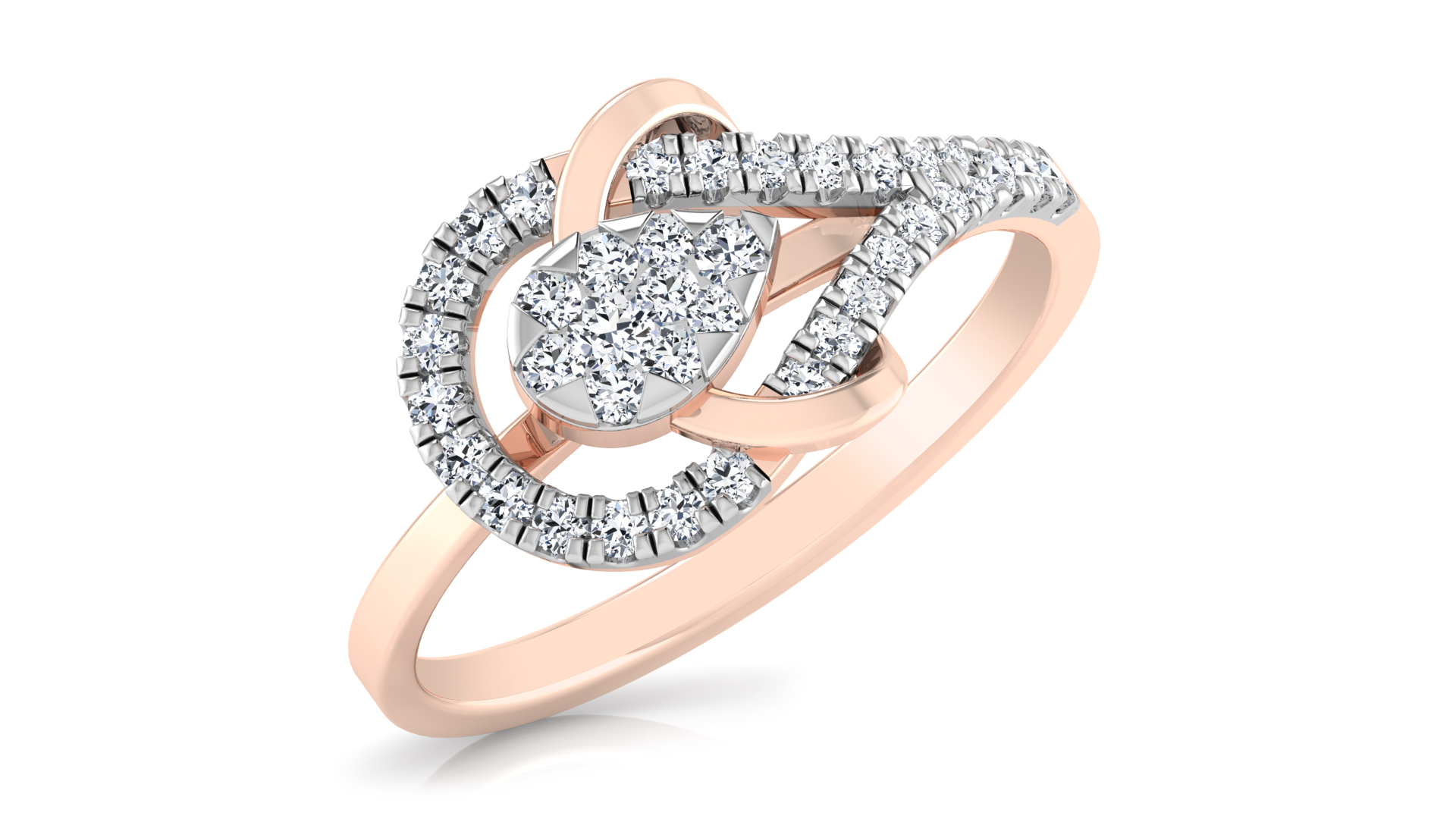 Designer Stylish 18 K Gold Diamond Ring for Women and Girls