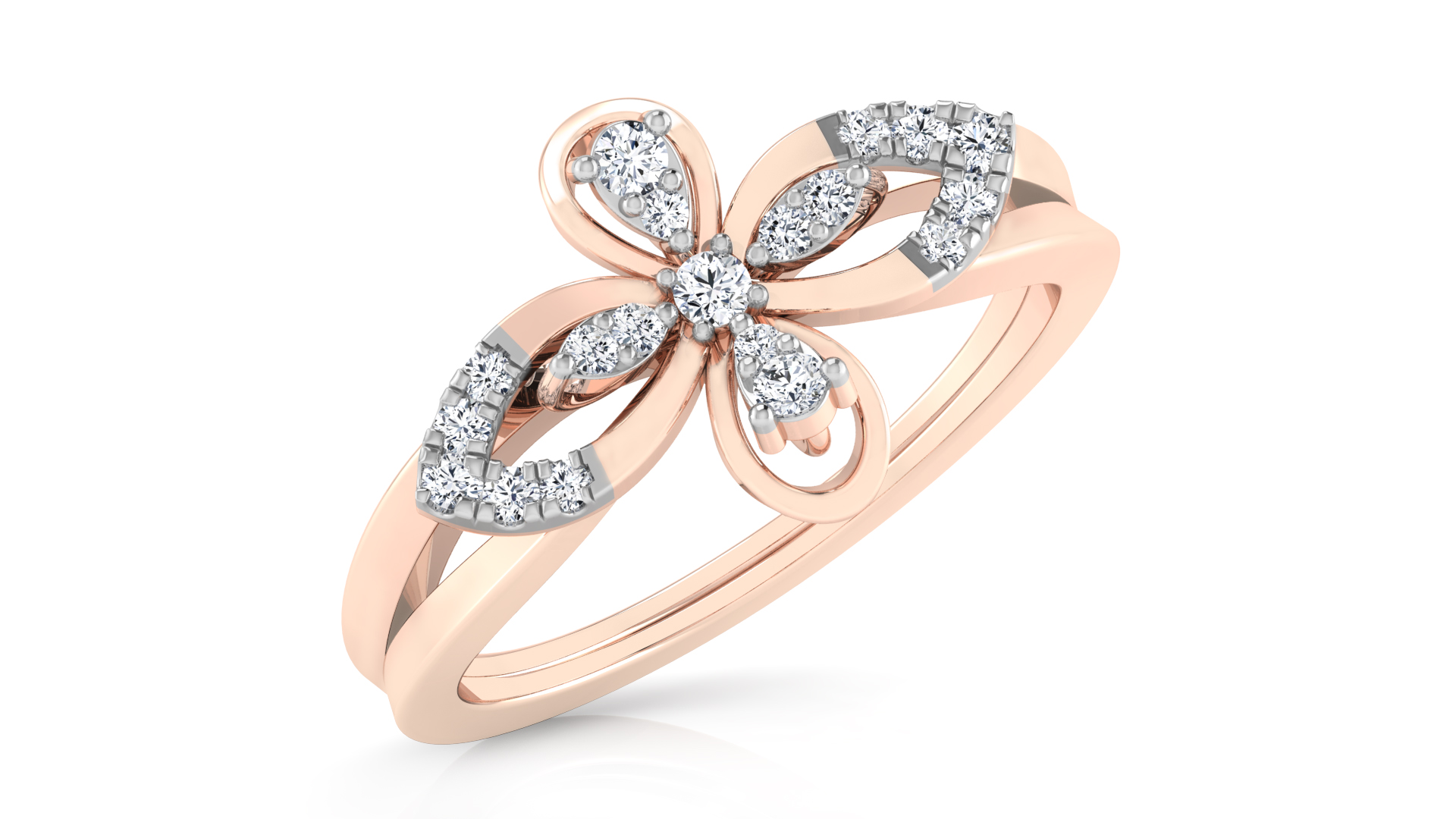 Designer Stylish 18 K Gold Diamond Ring for Women and Girls