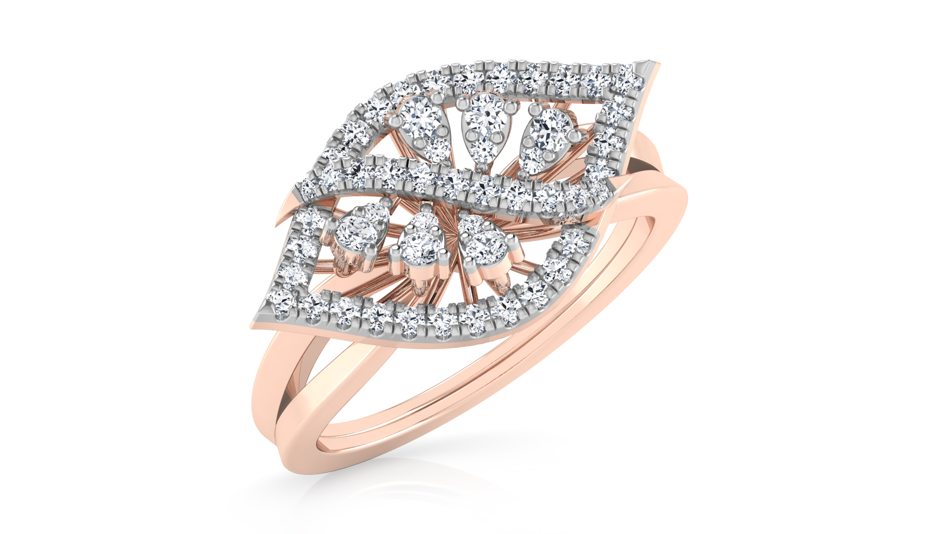Designer Stylish 18 K Gold Diamond Ring for Women and Girls