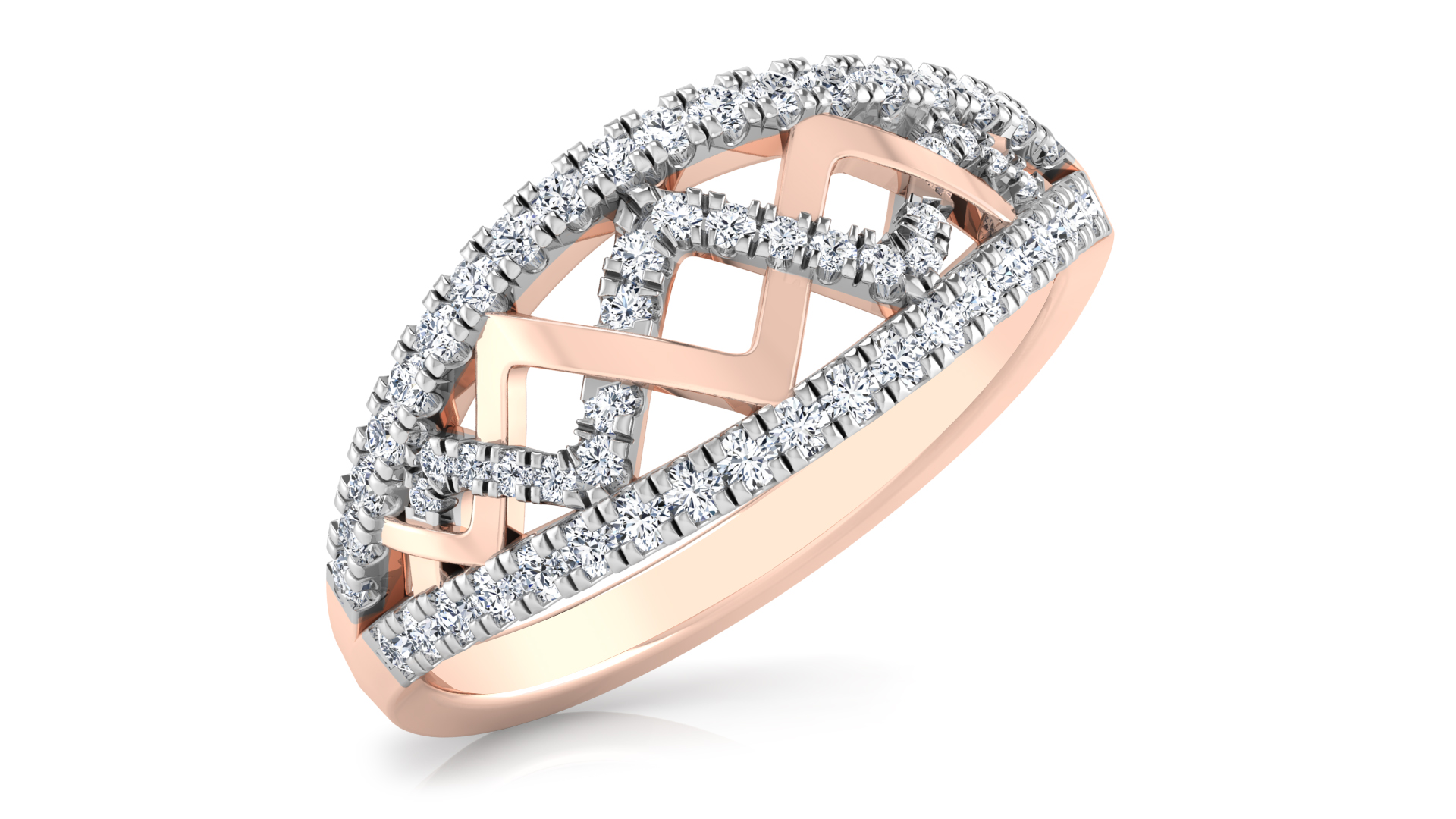 Designer Stylish 18 K Gold Diamond Ring for Women and Girls