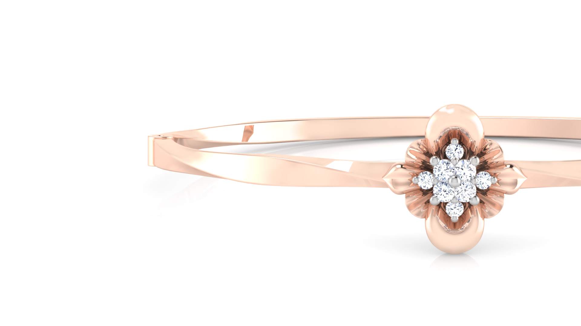 Designer Trendy 18k Gold Kada Bracelet for Girls and Women