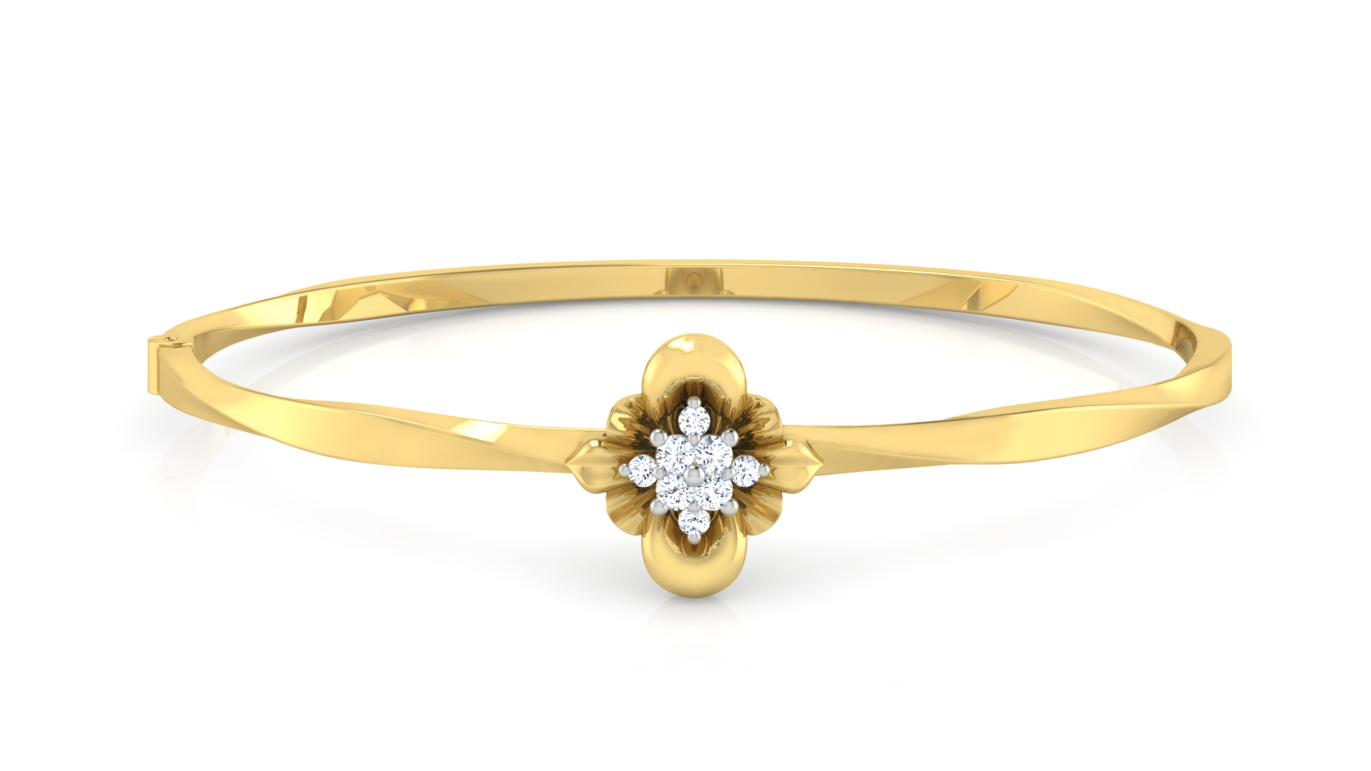 Designer Trendy 18k Gold Kada Bracelet for Girls and Women