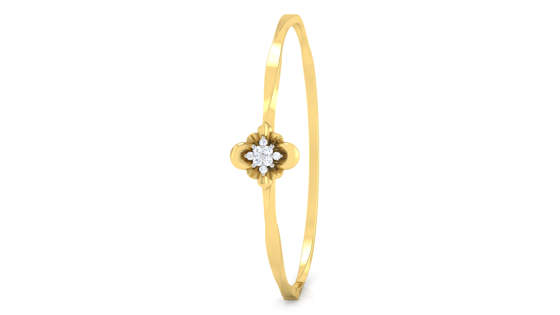 Designer Trendy 18k Gold Kada Bracelet for Girls and Women