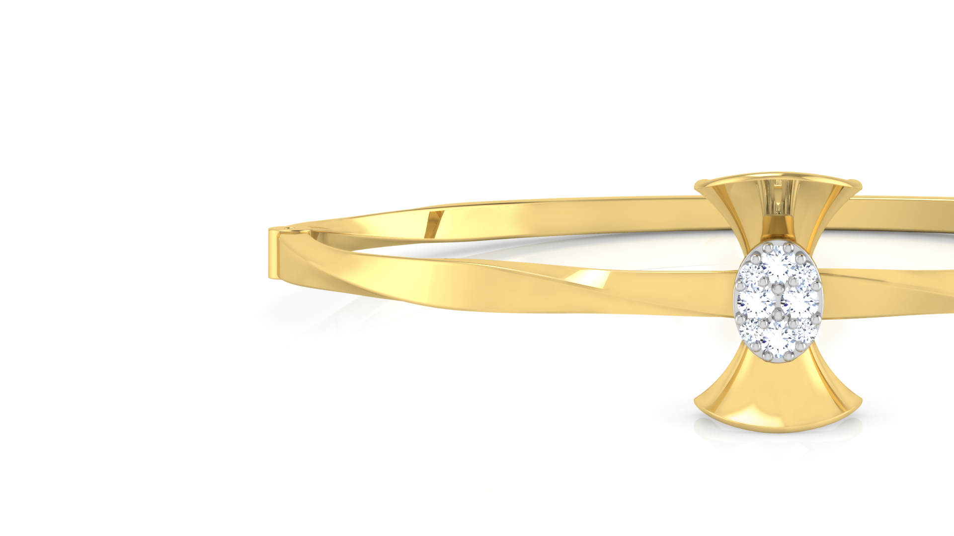 Designer Trendy 18k Gold Kada Bracelet for Girls and Women