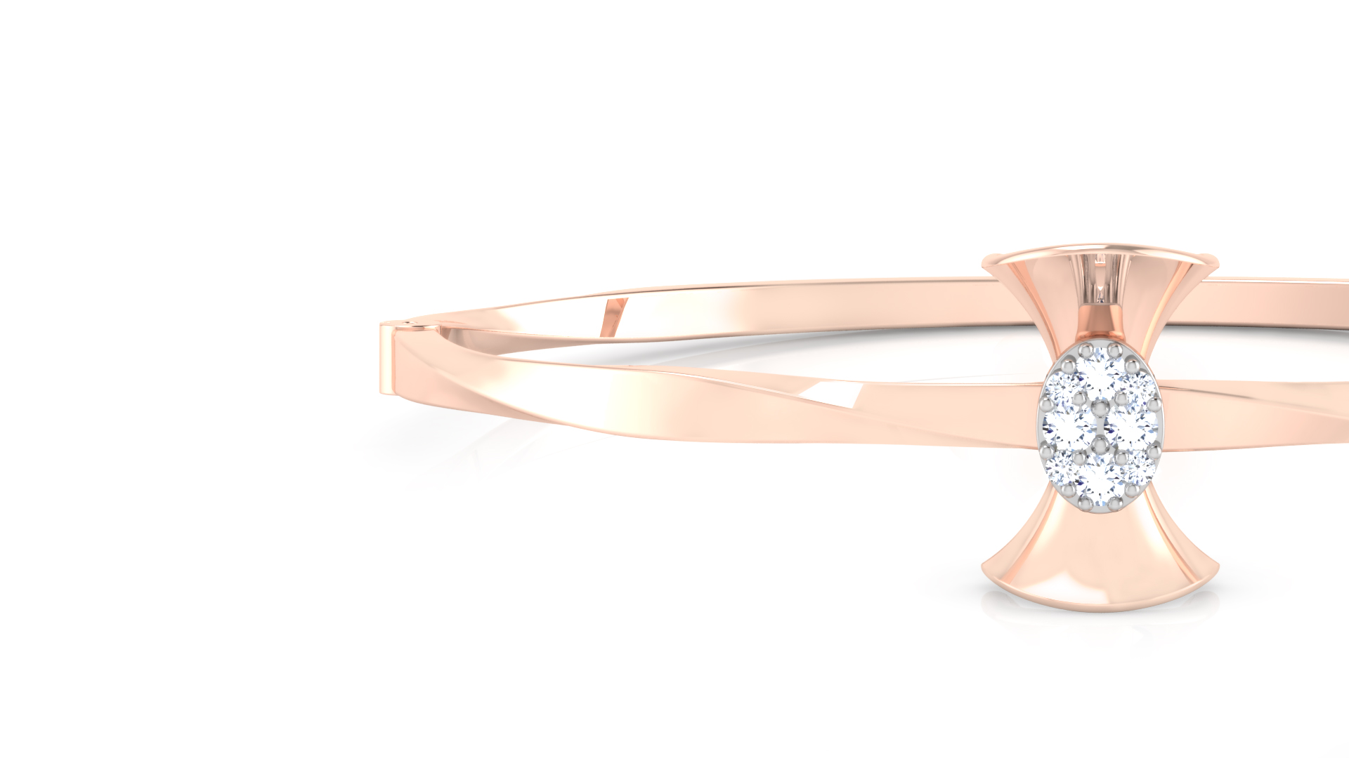 Designer Trendy 18k Gold Kada Bracelet for Girls and Women