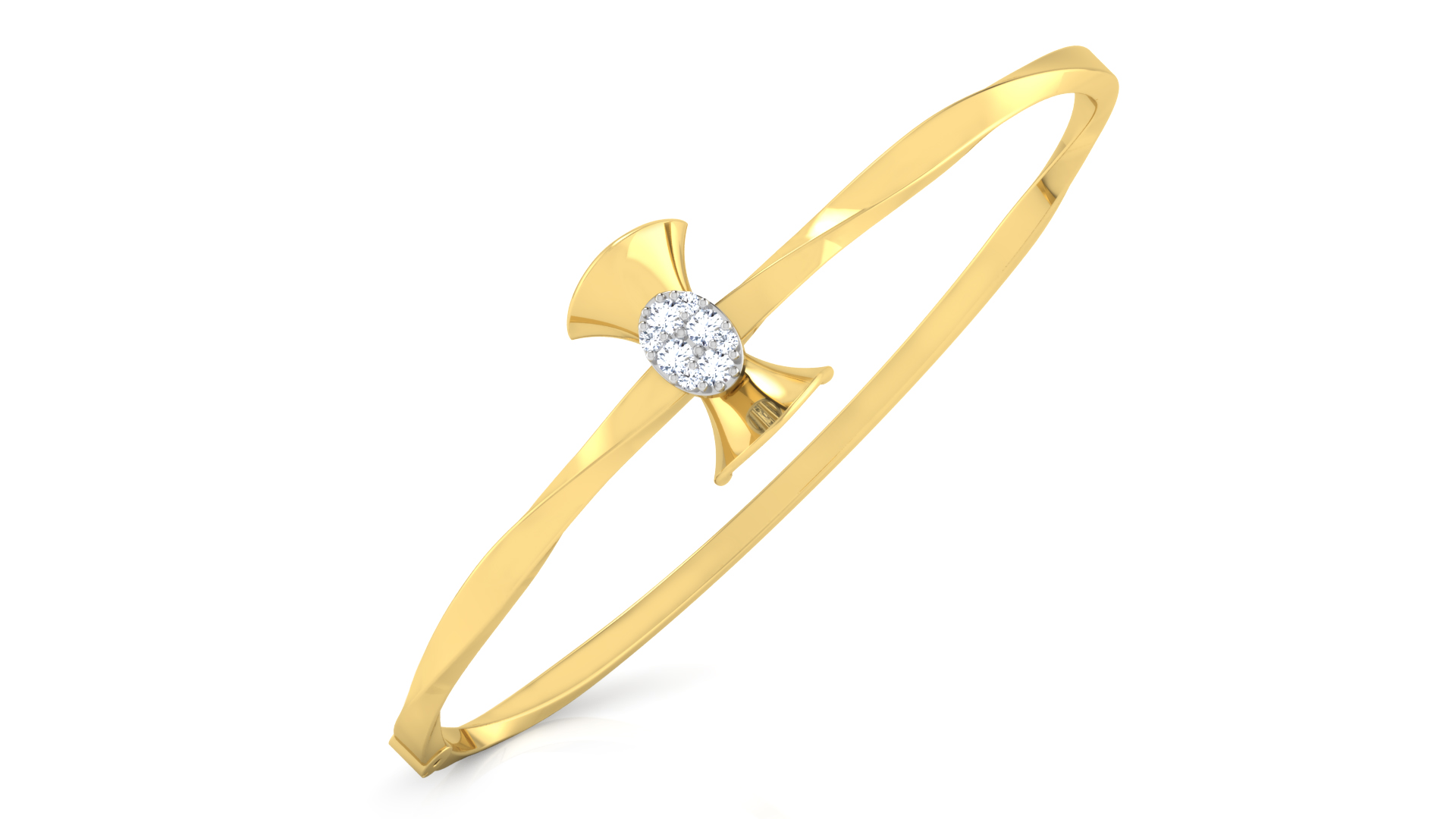 Designer Trendy 18k Gold Kada Bracelet for Girls and Women