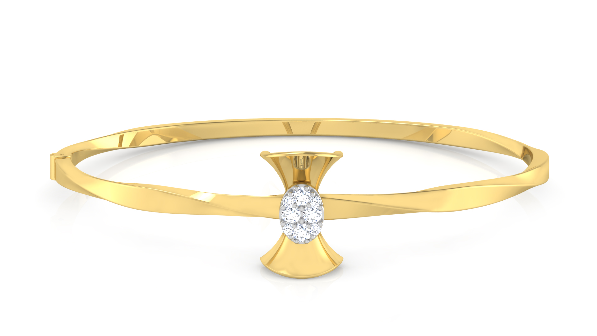 Designer Trendy 18k Gold Kada Bracelet for Girls and Women