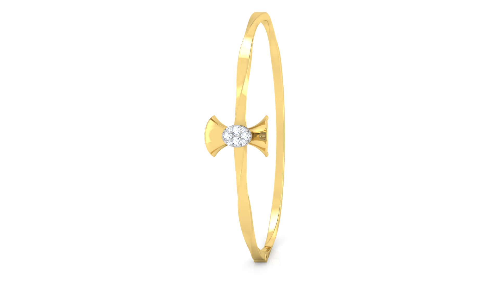 Designer Trendy 18k Gold Kada Bracelet for Girls and Women