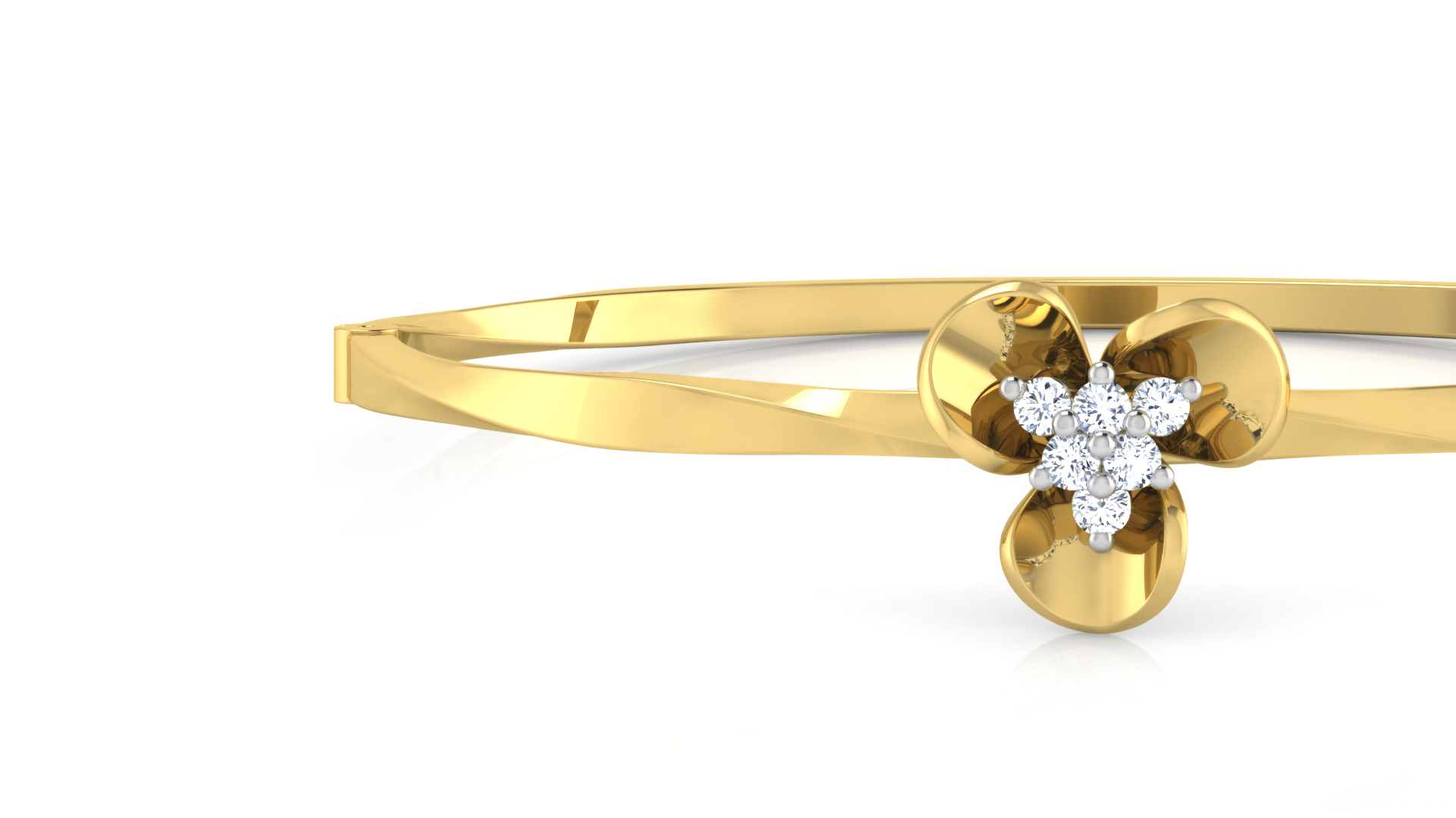 Designer Trendy 18k Gold Kada Bracelet for Girls and Women