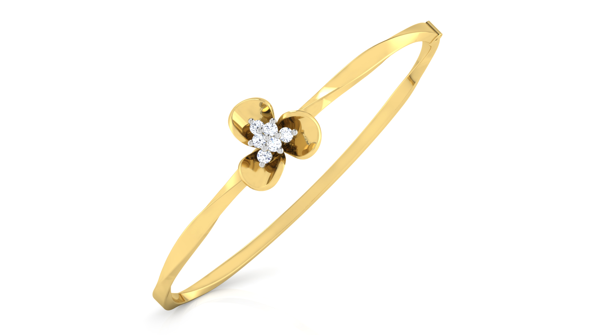 Designer Trendy 18k Gold Kada Bracelet for Girls and Women