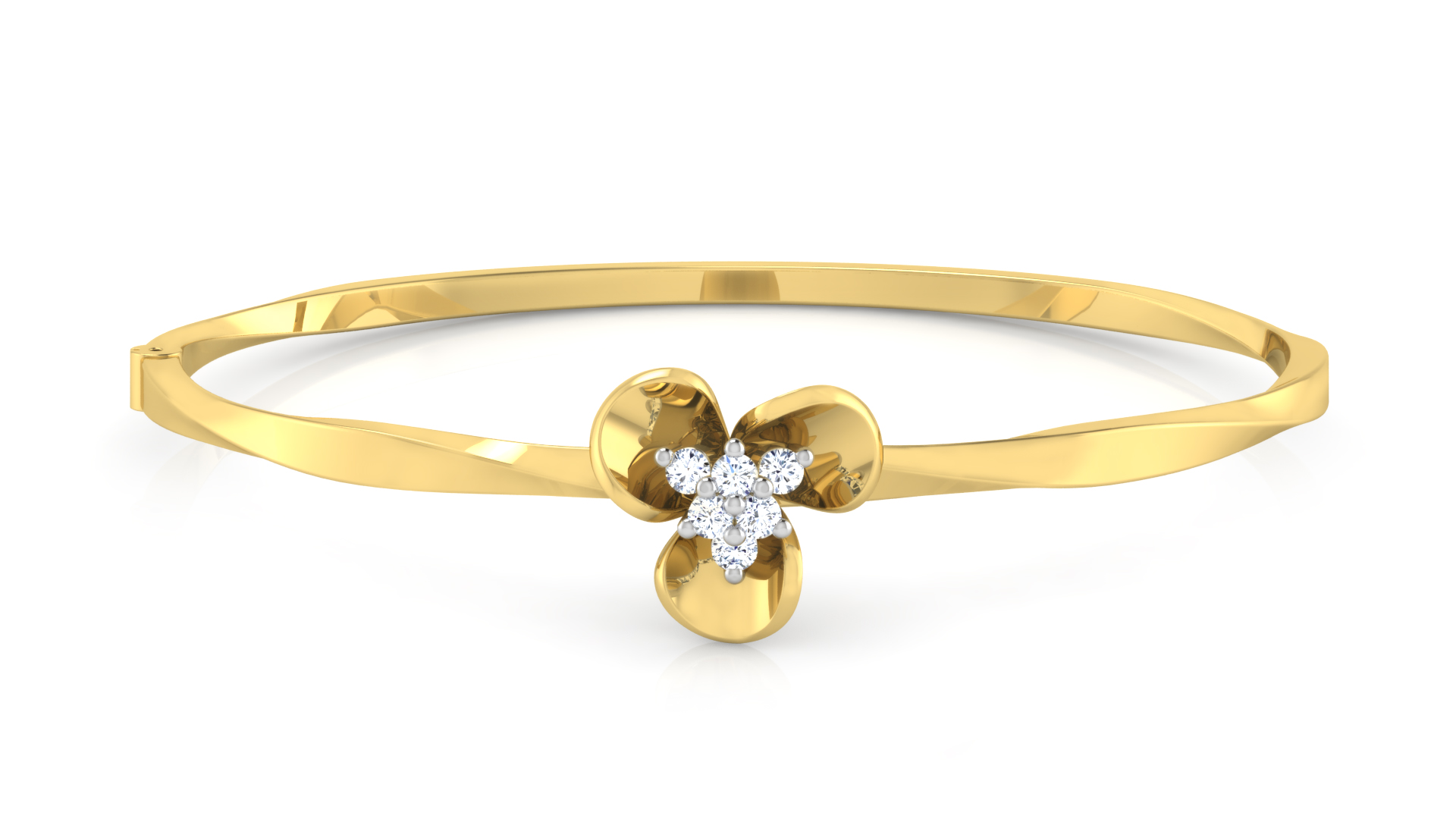 Designer Trendy 18k Gold Kada Bracelet for Girls and Women