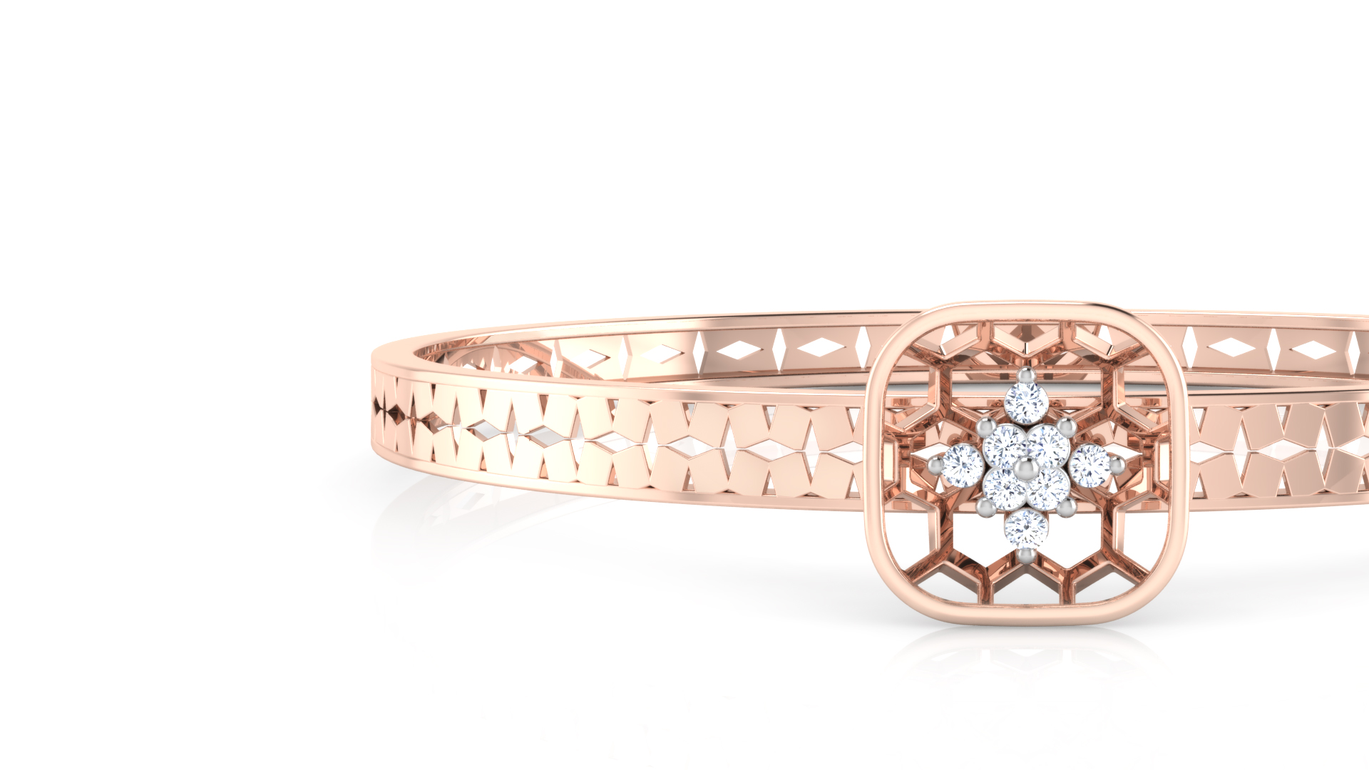 Designer Trendy 18k Gold Kada Bracelet for Girls and Women