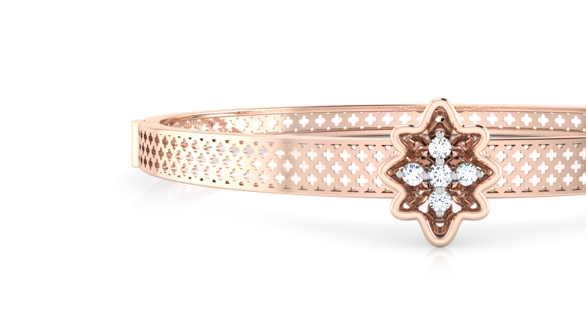 Designer Trendy 18k Gold Kada Bracelet for Girls and Women