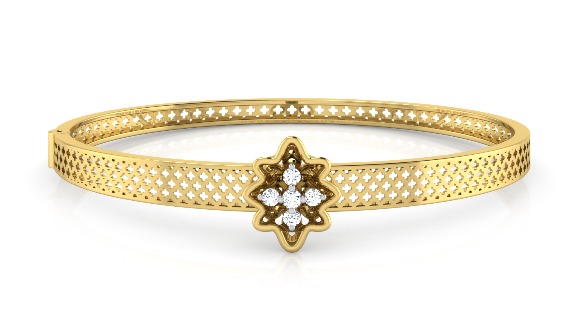 Designer Trendy 18k Gold Kada Bracelet for Girls and Women