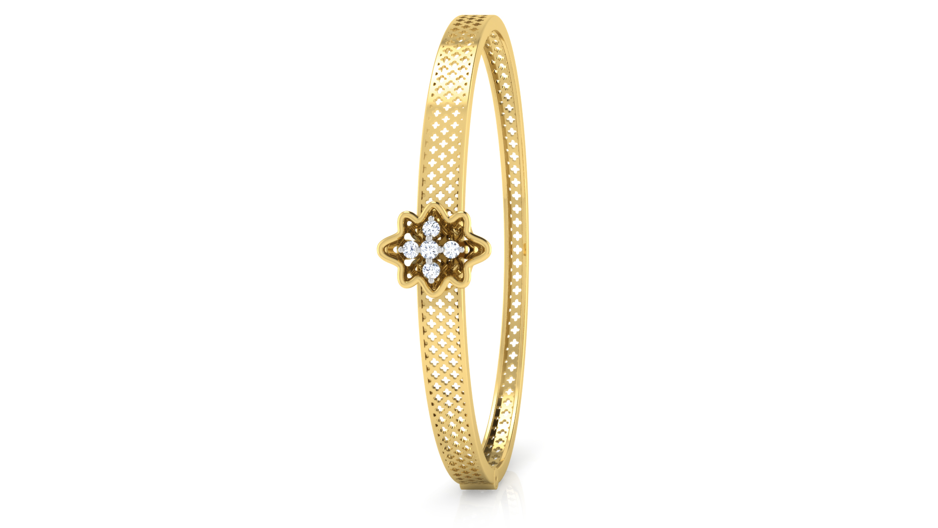 Designer Trendy 18k Gold Kada Bracelet for Girls and Women