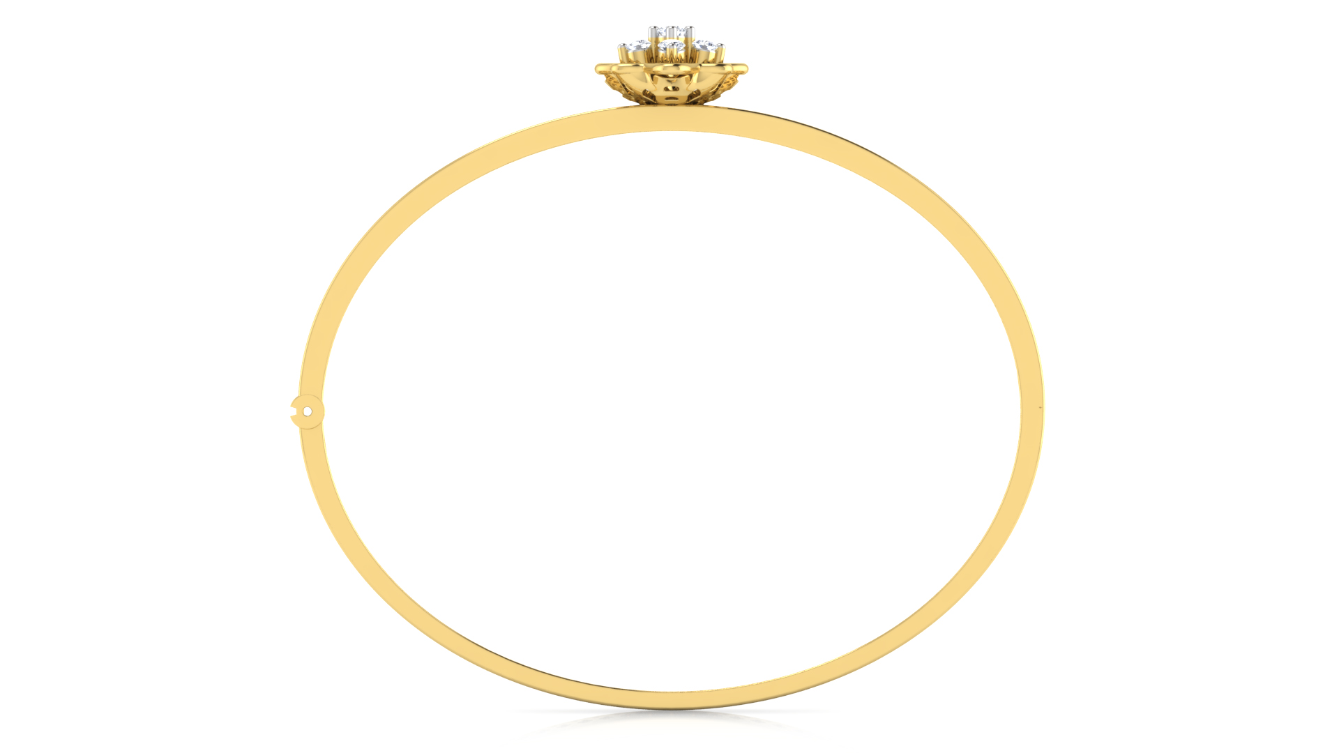 Designer Trendy 18k Gold Kada Bracelet for Girls and Women